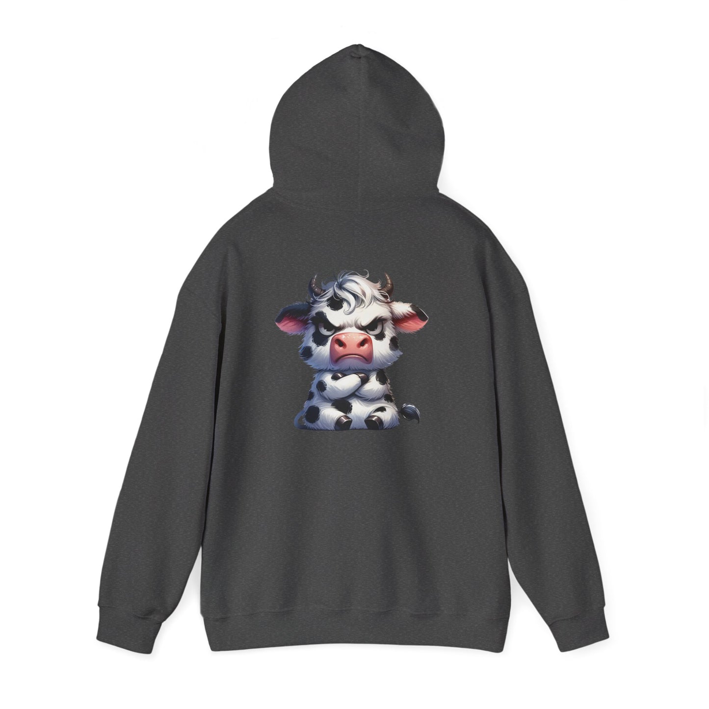 Cute Cow Graphic Hoodie, Cozy Sweatshirt for Animal Lovers, Perfect Gift for Birthdays, Farm-Themed Apparel, Unisex Fashion