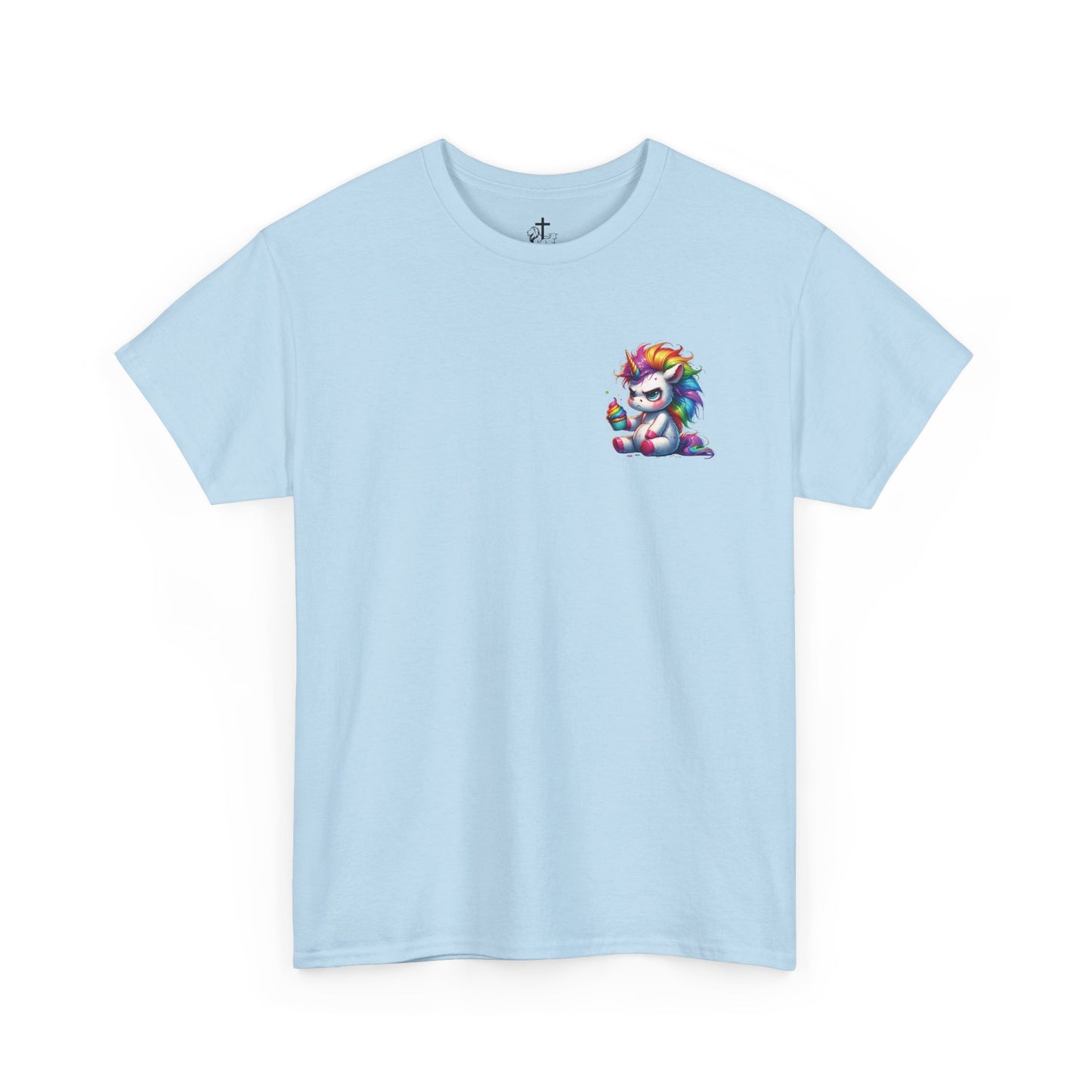 Rainbow Unicorn Heavy Cotton Tee | Fun Gift for Kids, Pride Month Apparel, Cute Animal T-shirt, Birthday Present, Summer Fashion
