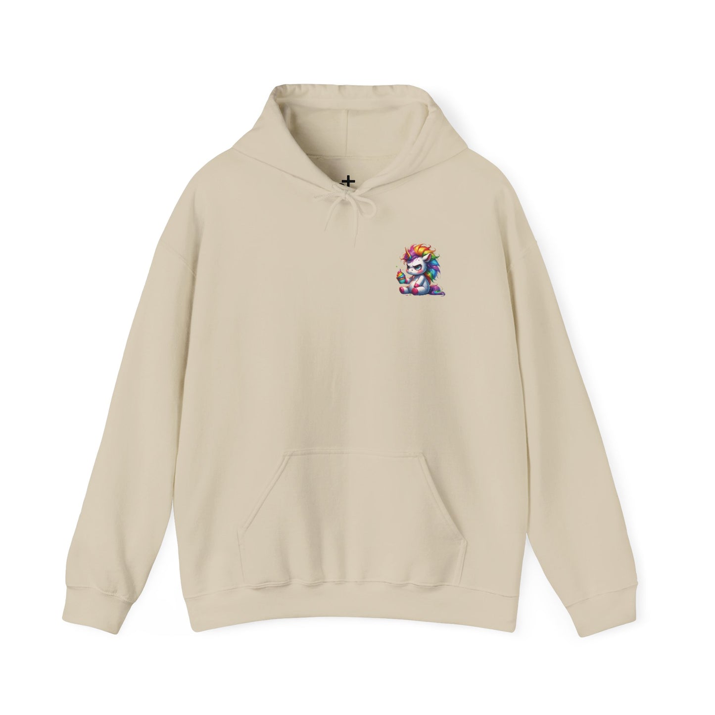 Rainbow Unicorn Hooded Sweatshirt, Cozy Sweatshirt, Funny Gift, Cute Hooded Top, Fun Unicorn Apparel, Winter Fashion, Trendy Streetwear