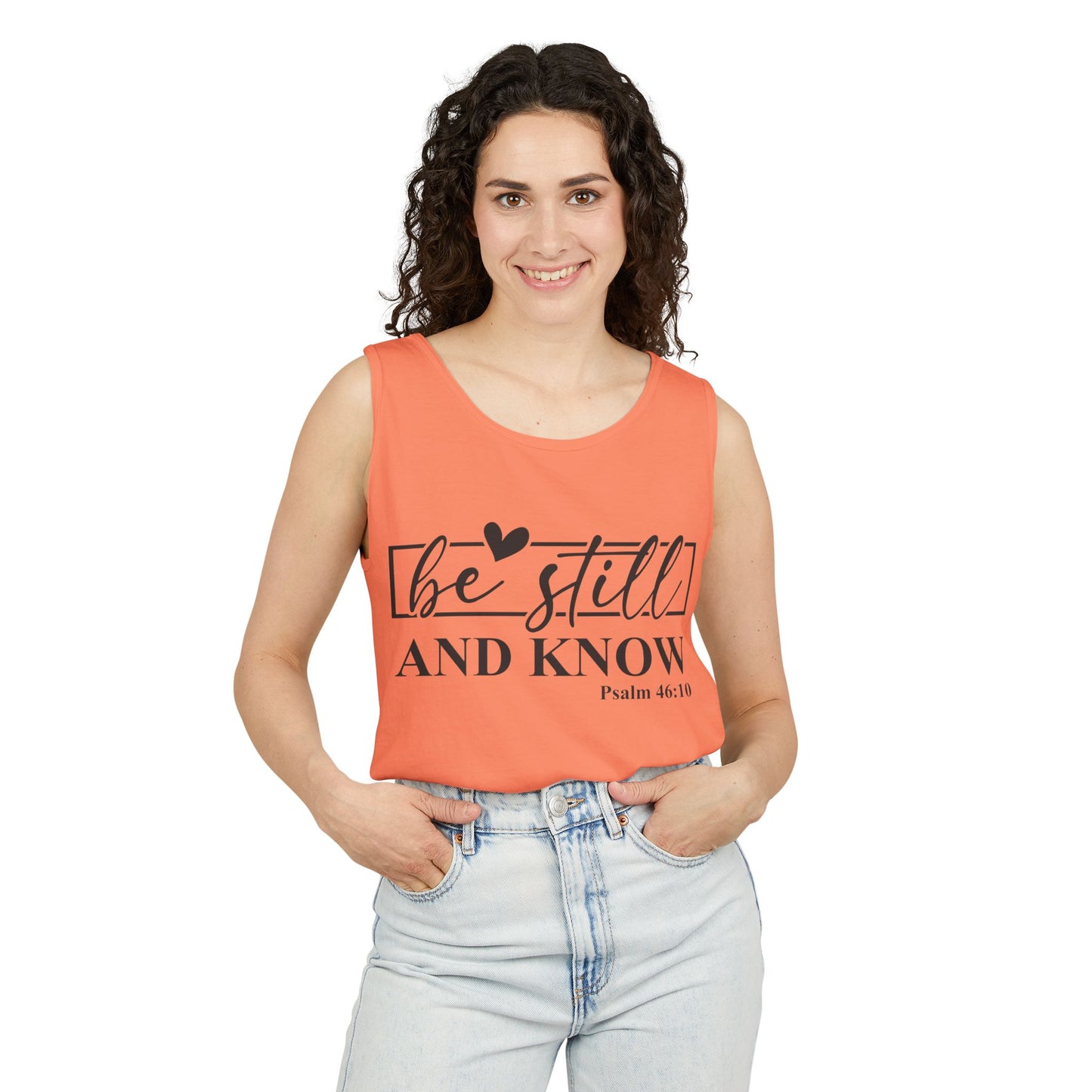 Faith-Inspiring Unisex Tank Top, Summer Apparel, Inspirational Gift, Bible Verse Top, Relaxed Fit, Perfect for Church Events