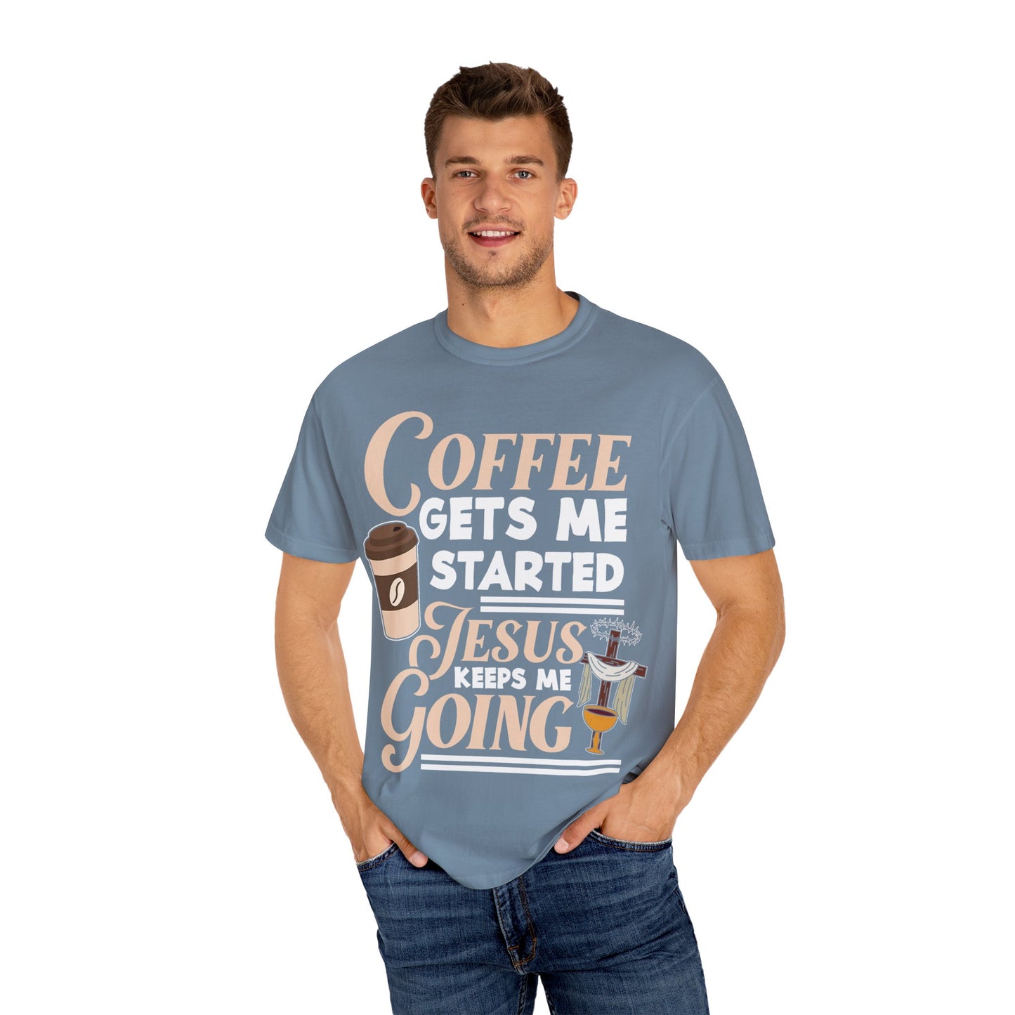 Coffee Jesus Unisex T-Shirt, Casual Graphic Tee, Christian Shirt Gift, Relaxed Fit Top, Gift for Coffee Lovers