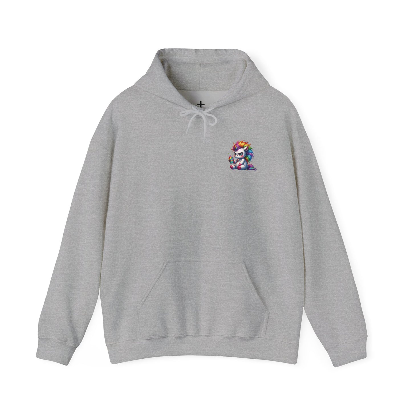 Rainbow Unicorn Hooded Sweatshirt, Cozy Sweatshirt, Funny Gift, Cute Hooded Top, Fun Unicorn Apparel, Winter Fashion, Trendy Streetwear