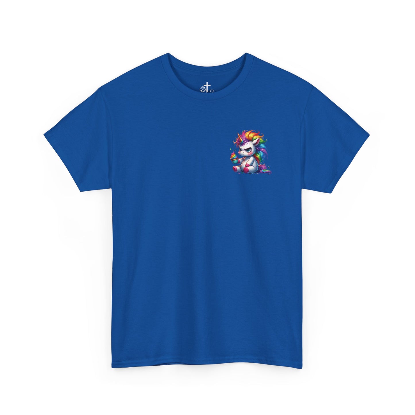 Rainbow Unicorn Heavy Cotton Tee | Fun Gift for Kids, Pride Month Apparel, Cute Animal T-shirt, Birthday Present, Summer Fashion