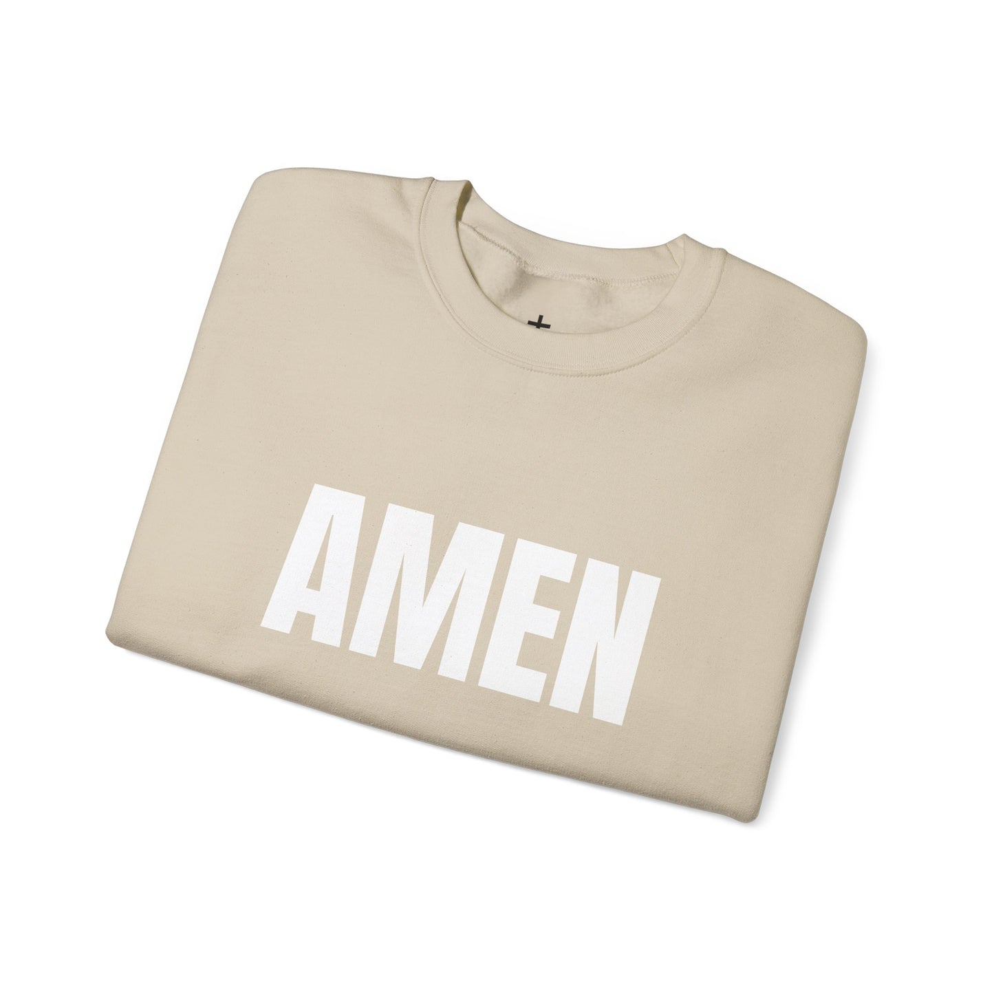 Amen Unisex Heavy Blend™ Crewneck Sweatshirt, Faith Sweatshirt, Christian Apparel, Cozy Gift, Casual Style, Year-Round Wear