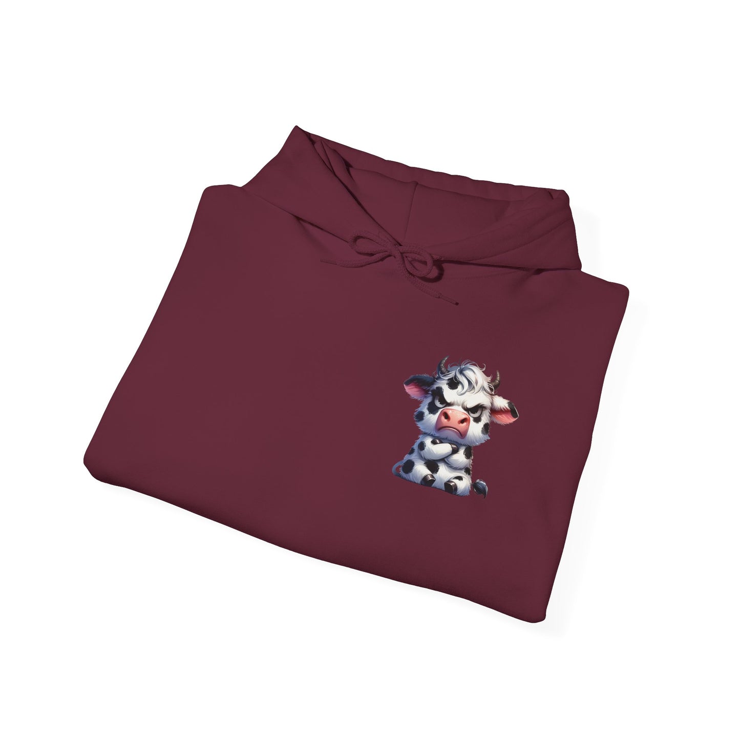 Cute Cow Graphic Hoodie, Cozy Sweatshirt for Animal Lovers, Perfect Gift for Birthdays, Farm-Themed Apparel, Unisex Fashion