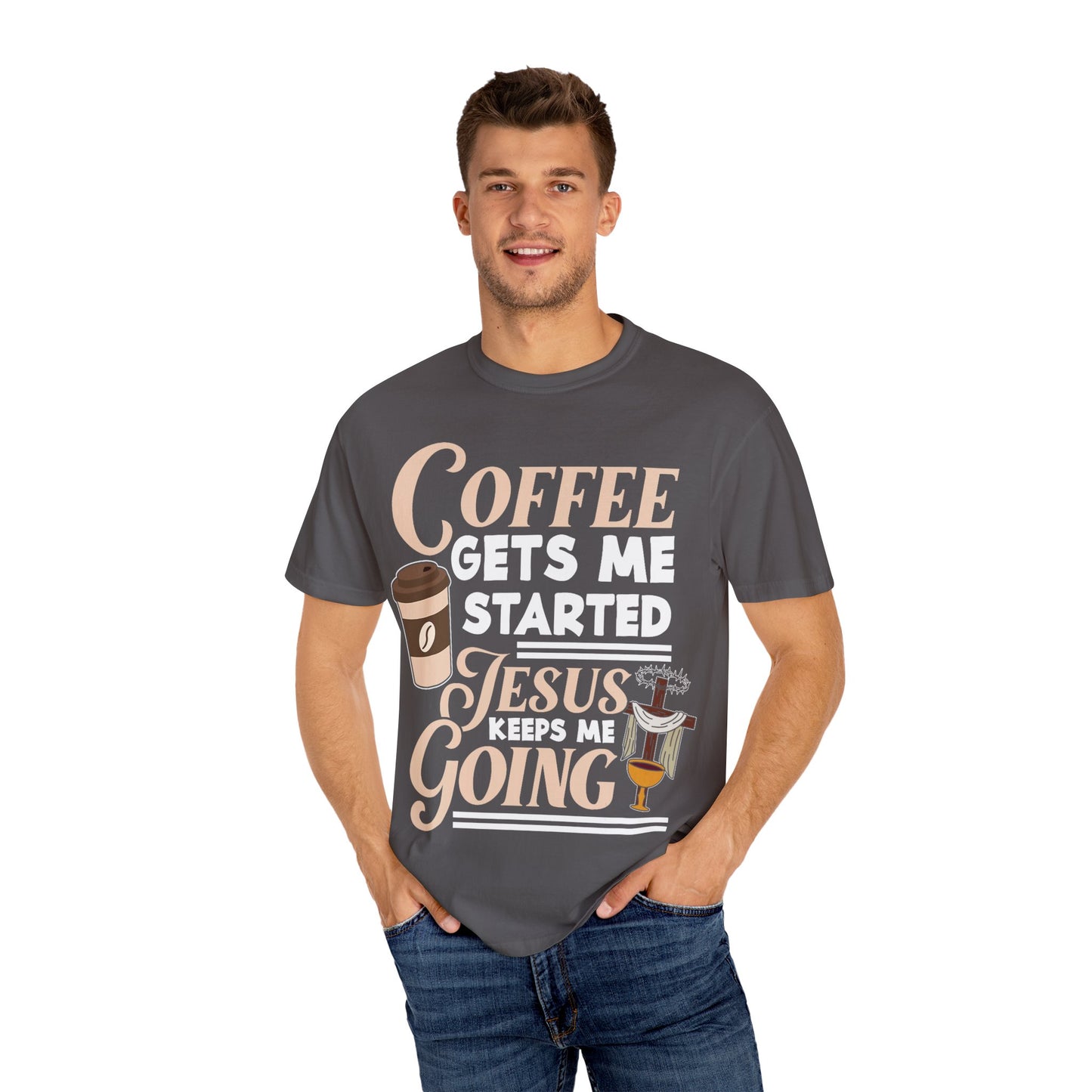 Coffee Jesus Unisex T-Shirt, Casual Graphic Tee, Christian Shirt Gift, Relaxed Fit Top, Gift for Coffee Lovers
