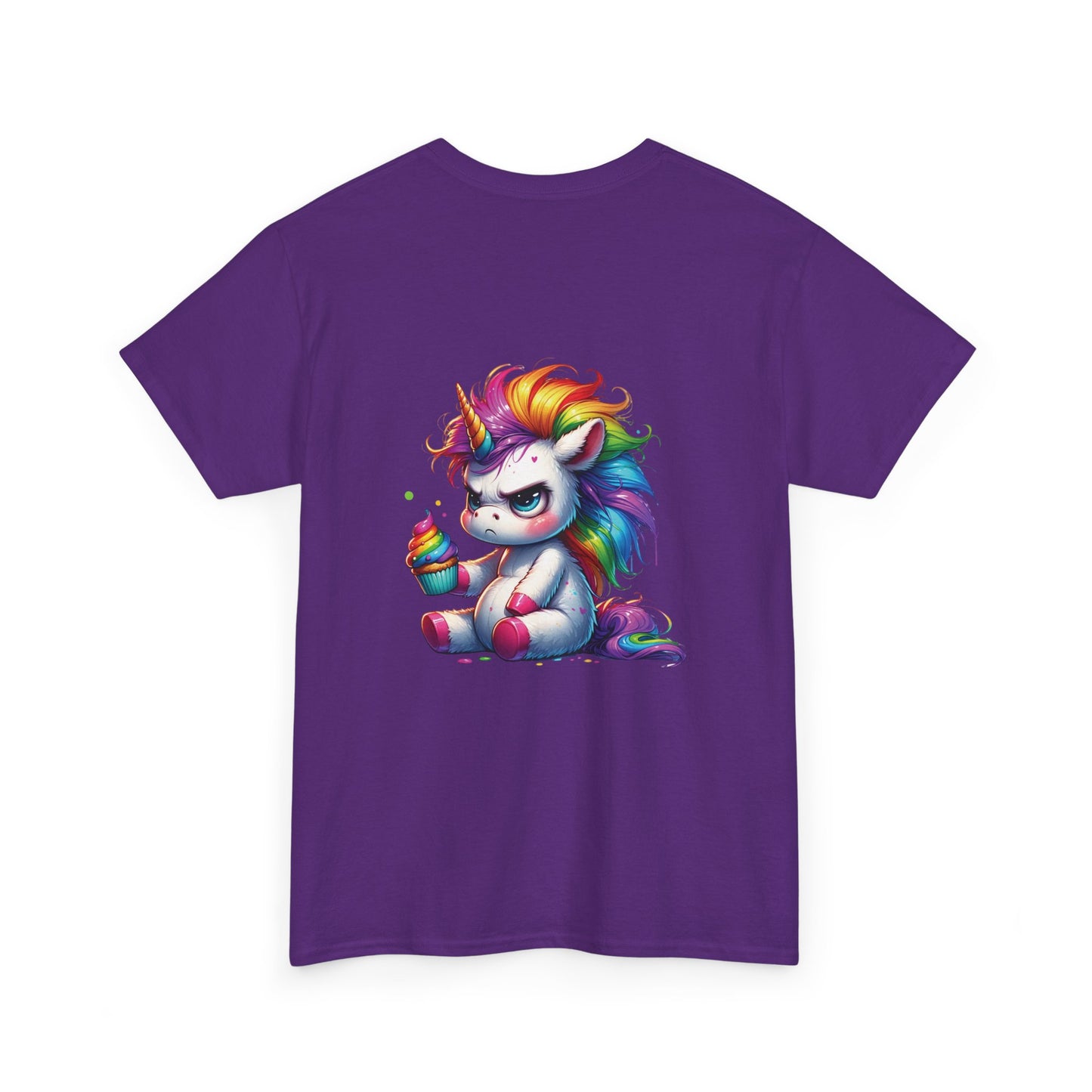 Rainbow Unicorn Heavy Cotton Tee | Fun Gift for Kids, Pride Month Apparel, Cute Animal T-shirt, Birthday Present, Summer Fashion
