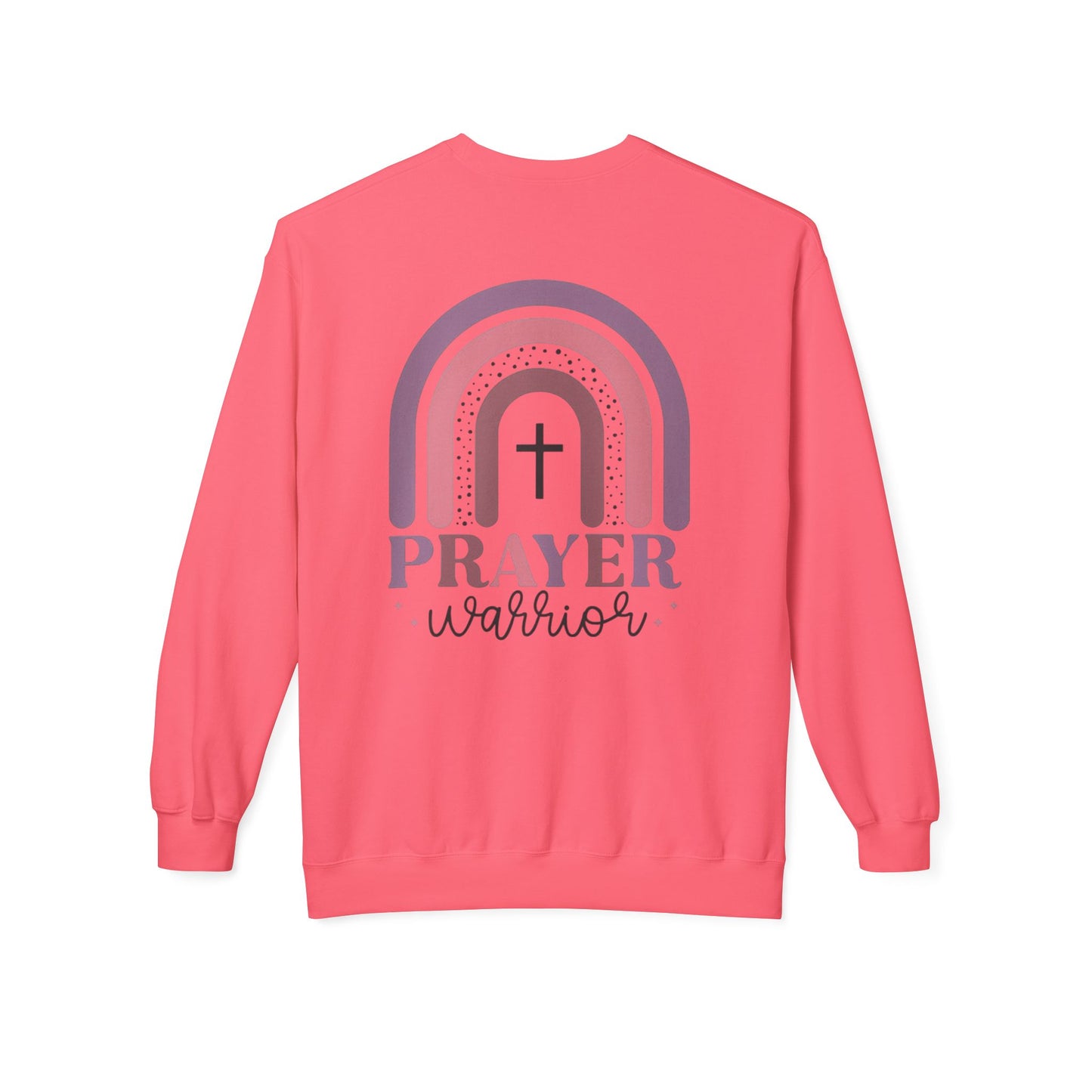 Faith-Inspired Prayer Warrior Sweatshirt, Unisex Crewneck, Cozy Fleece, Perfect for Church, Gift for Believers, Spiritual Fashion
