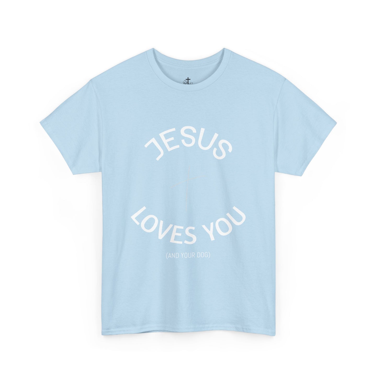 Faith-Inspired Unisex Heavy Cotton Tee - Jesus Loves You Shirt, Christian Gift, Inspirational Apparel, Casual Wear, Church Outing