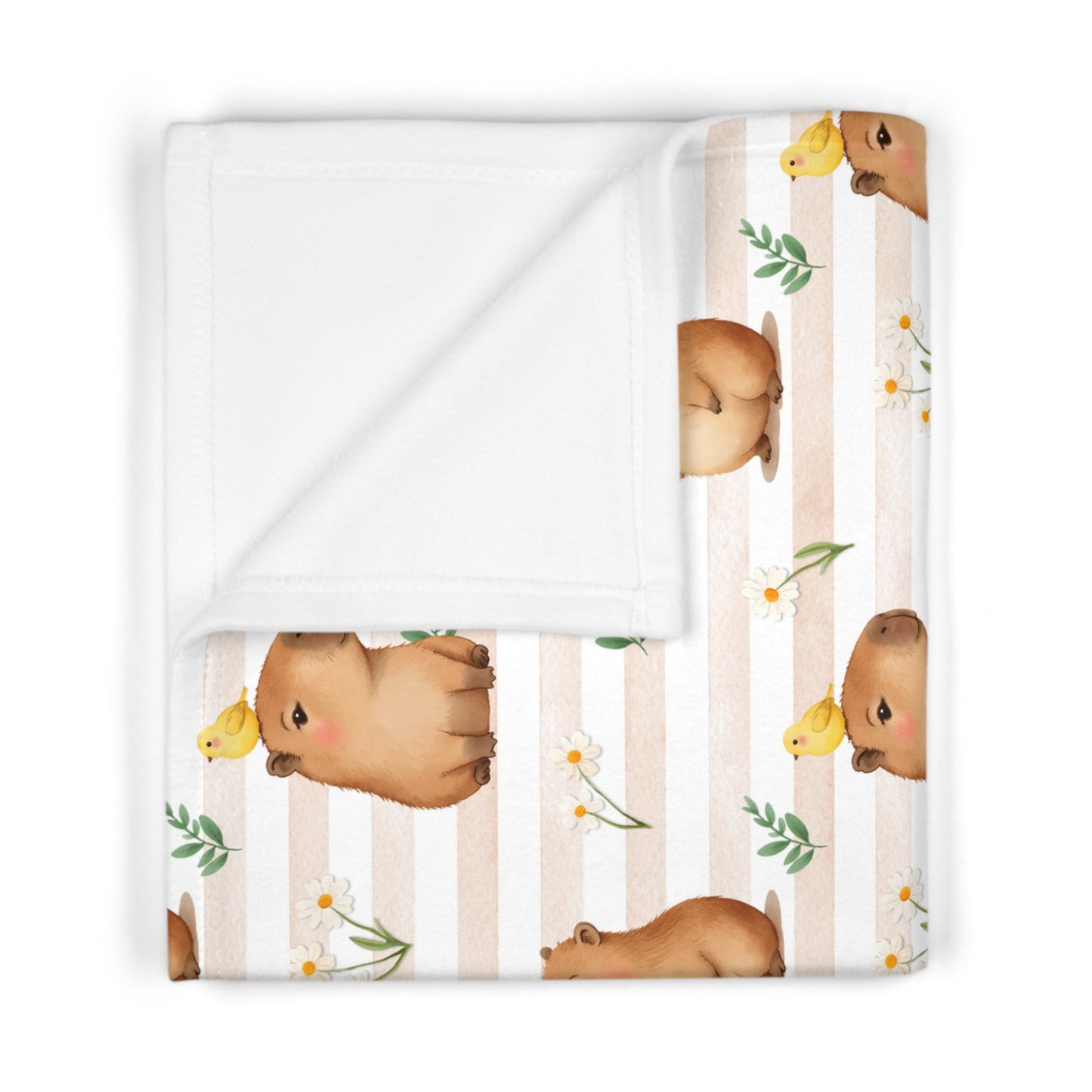 Adorable Guinea Pig Fleece Baby Blanket | Cozy Infant Throw for Nursery, Baby Shower Gift, Cute Animal Decor, Soft Snuggle Wrap