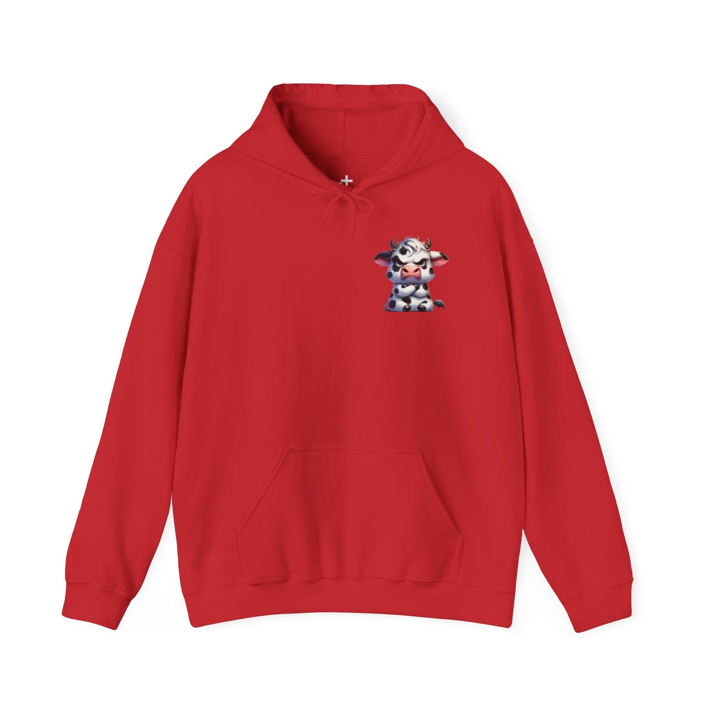 Cute Cow Graphic Hoodie, Cozy Sweatshirt for Animal Lovers, Perfect Gift for Birthdays, Farm-Themed Apparel, Unisex Fashion