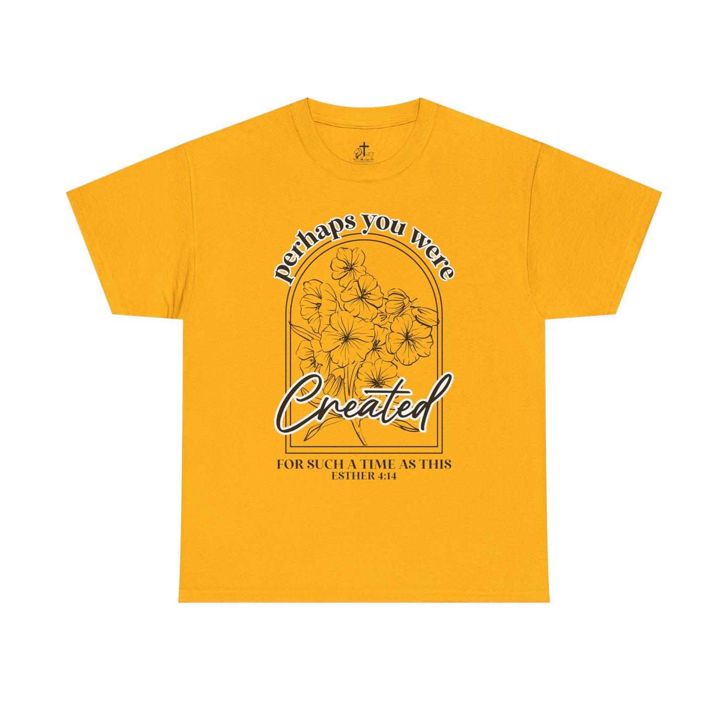 Created Floral Quote Unisex Tee, Inspirational Faith Cotton T-Shirt, Comfortable Graphic Shirt, Perfect Gift for Friends, Christian Apparel