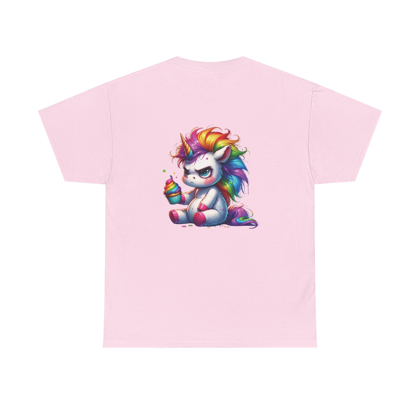 Rainbow Unicorn Heavy Cotton Tee | Fun Gift for Kids, Pride Month Apparel, Cute Animal T-shirt, Birthday Present, Summer Fashion
