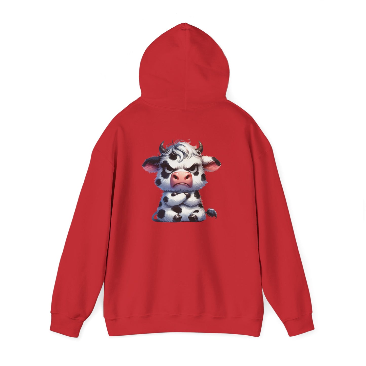 Cute Cow Graphic Hoodie, Cozy Sweatshirt for Animal Lovers, Perfect Gift for Birthdays, Farm-Themed Apparel, Unisex Fashion