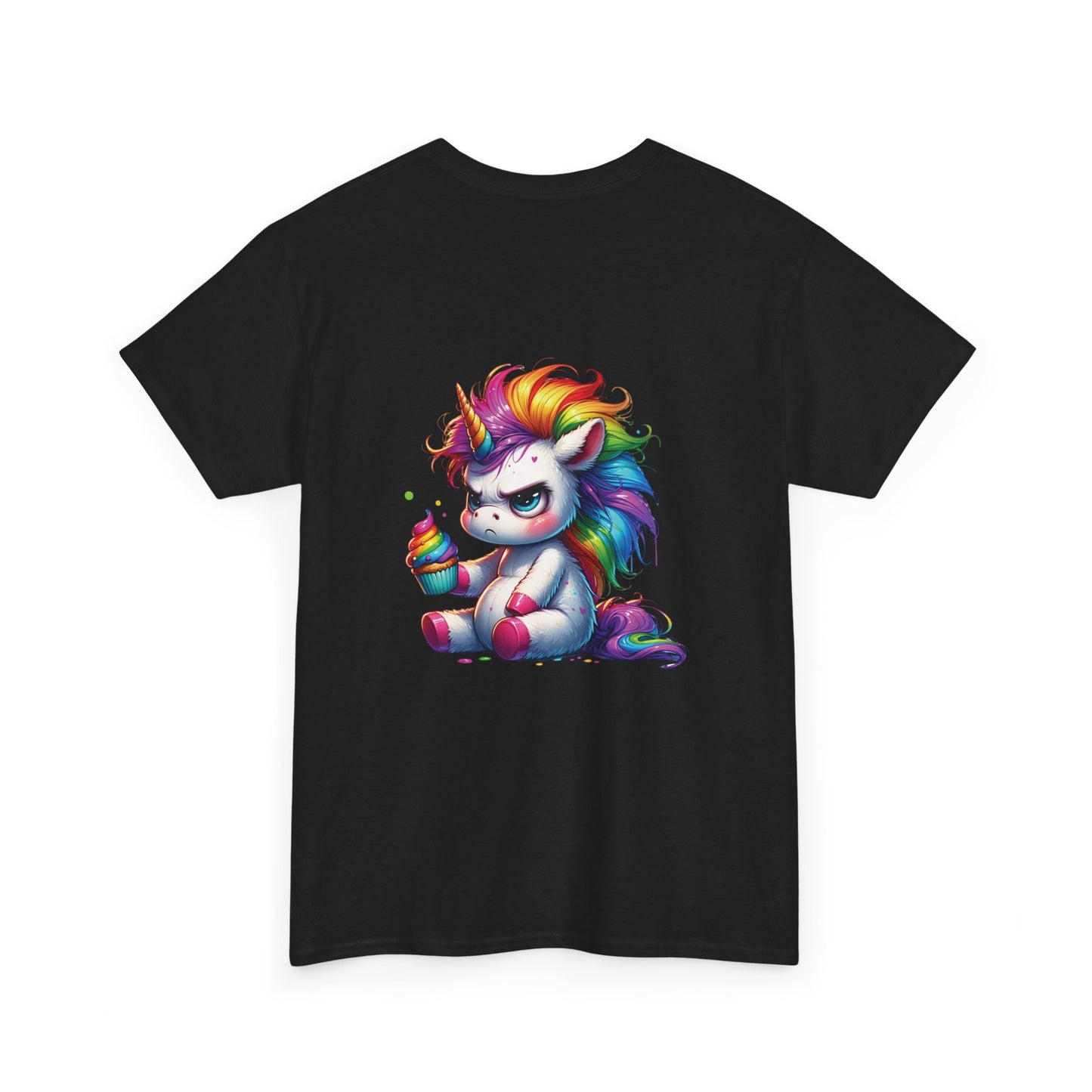 Rainbow Unicorn Heavy Cotton Tee | Fun Gift for Kids, Pride Month Apparel, Cute Animal T-shirt, Birthday Present, Summer Fashion