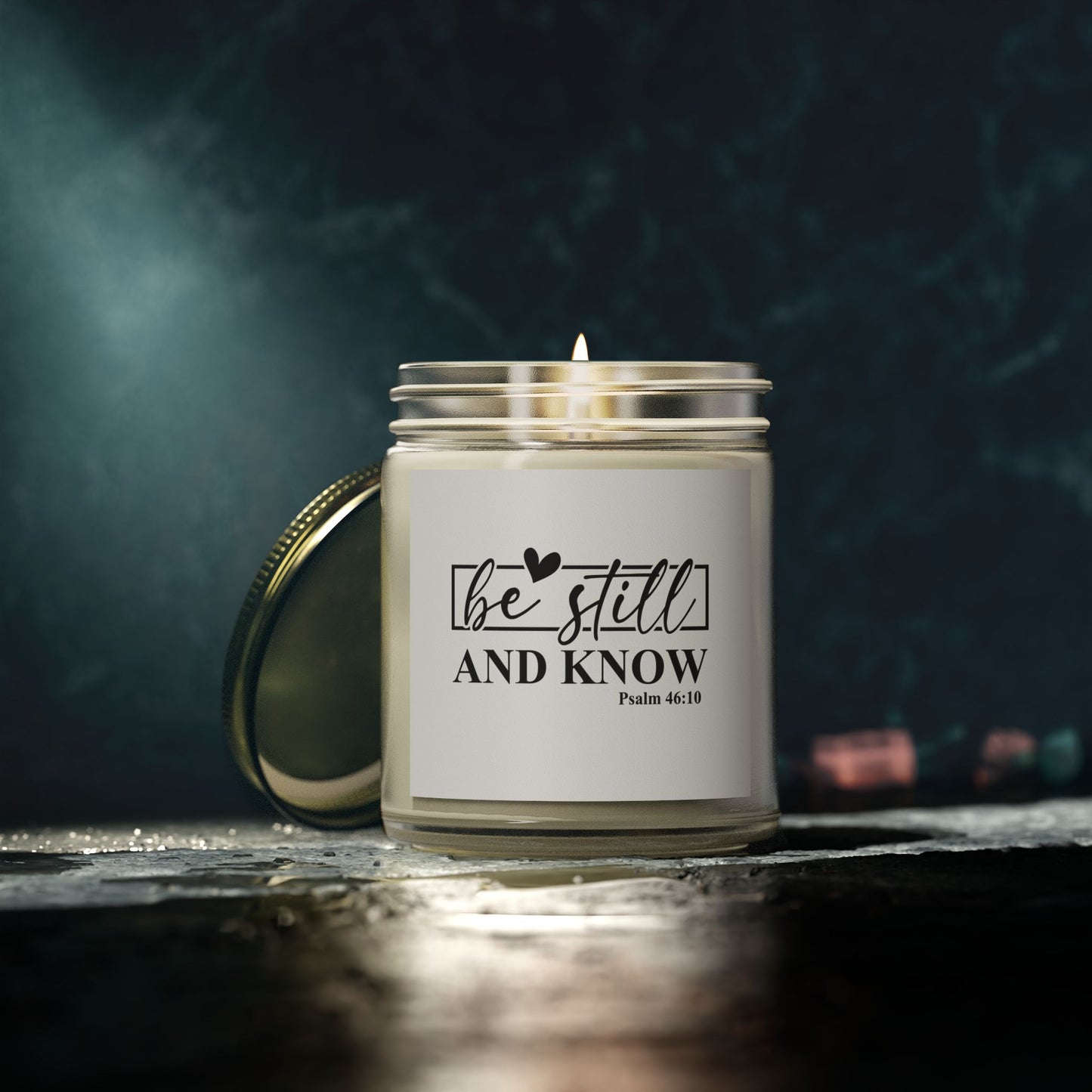 Be Still Candle - Scented Coconut Apricot Wax | Spiritual Home Decor, Gift for Mom, Meditation, Relaxation, Self-Care