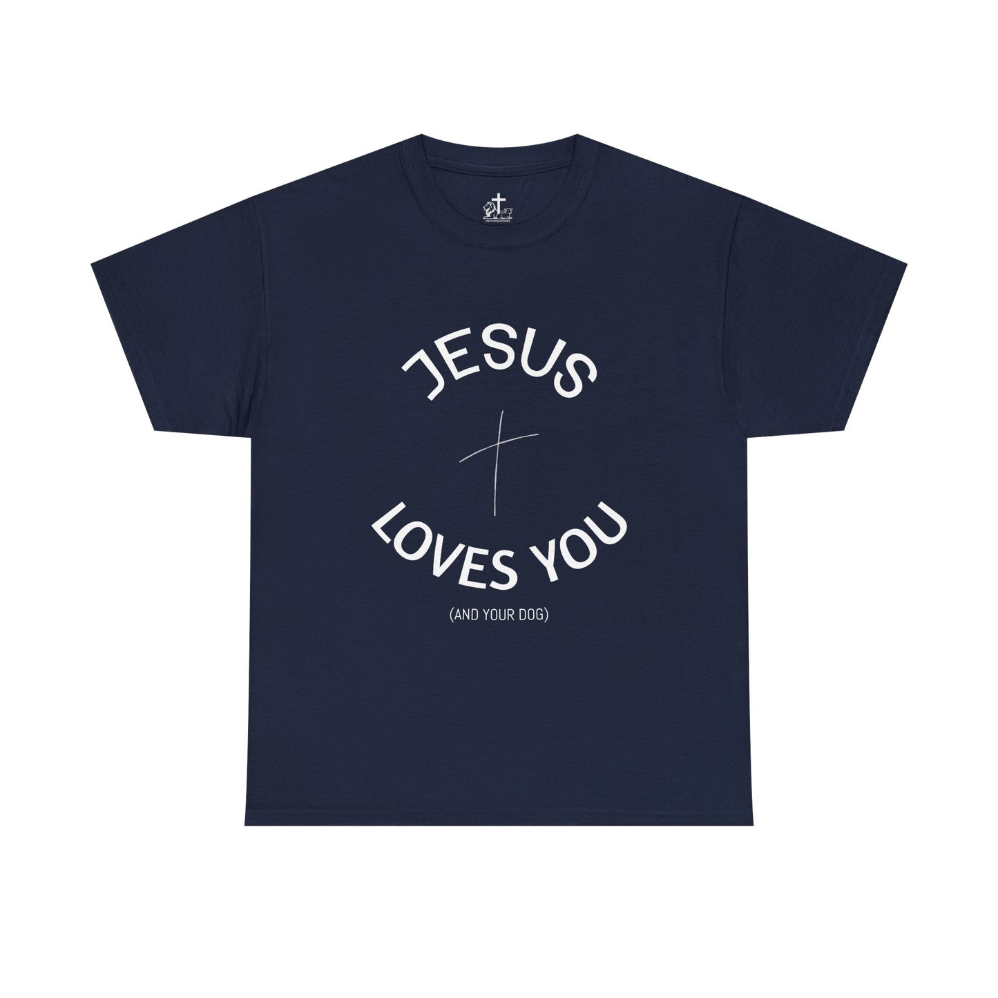 Faith-Inspired Unisex Heavy Cotton Tee - Jesus Loves You Shirt, Christian Gift, Inspirational Apparel, Casual Wear, Church Outing