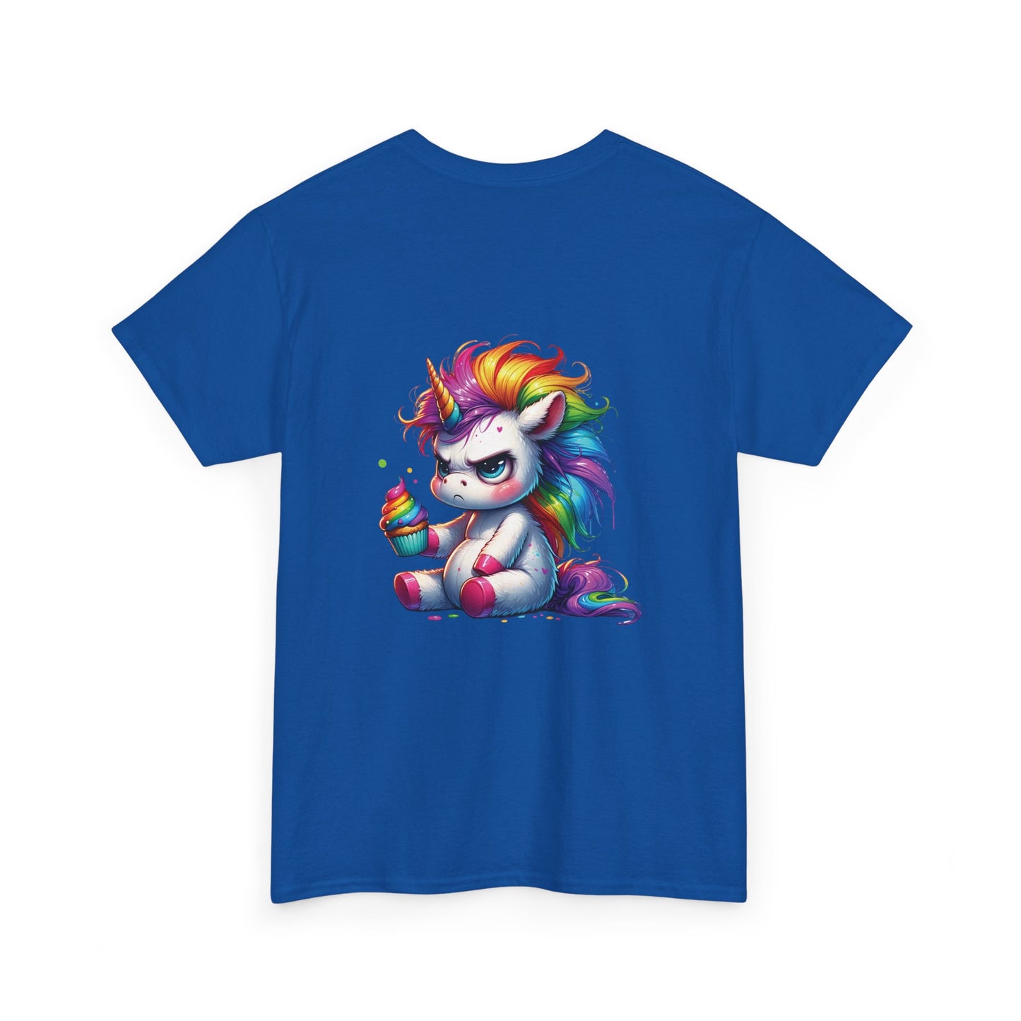 Rainbow Unicorn Heavy Cotton Tee | Fun Gift for Kids, Pride Month Apparel, Cute Animal T-shirt, Birthday Present, Summer Fashion
