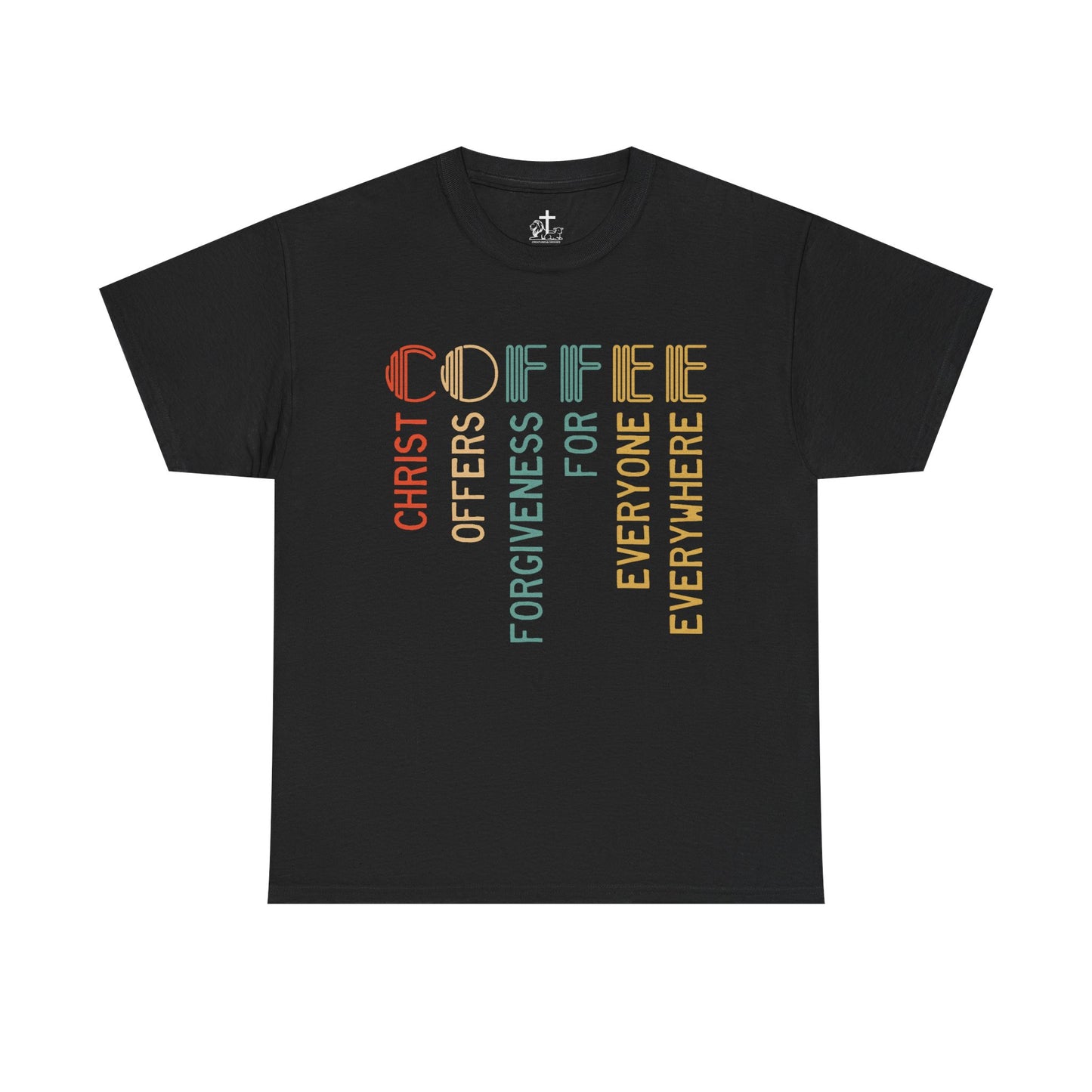 Inspirational Coffee Tee - Christ Offers Forgiveness, Unisex Heavy Cotton T-Shirt, Christian Apparel, Gift for Coffee Lovers, [...]
