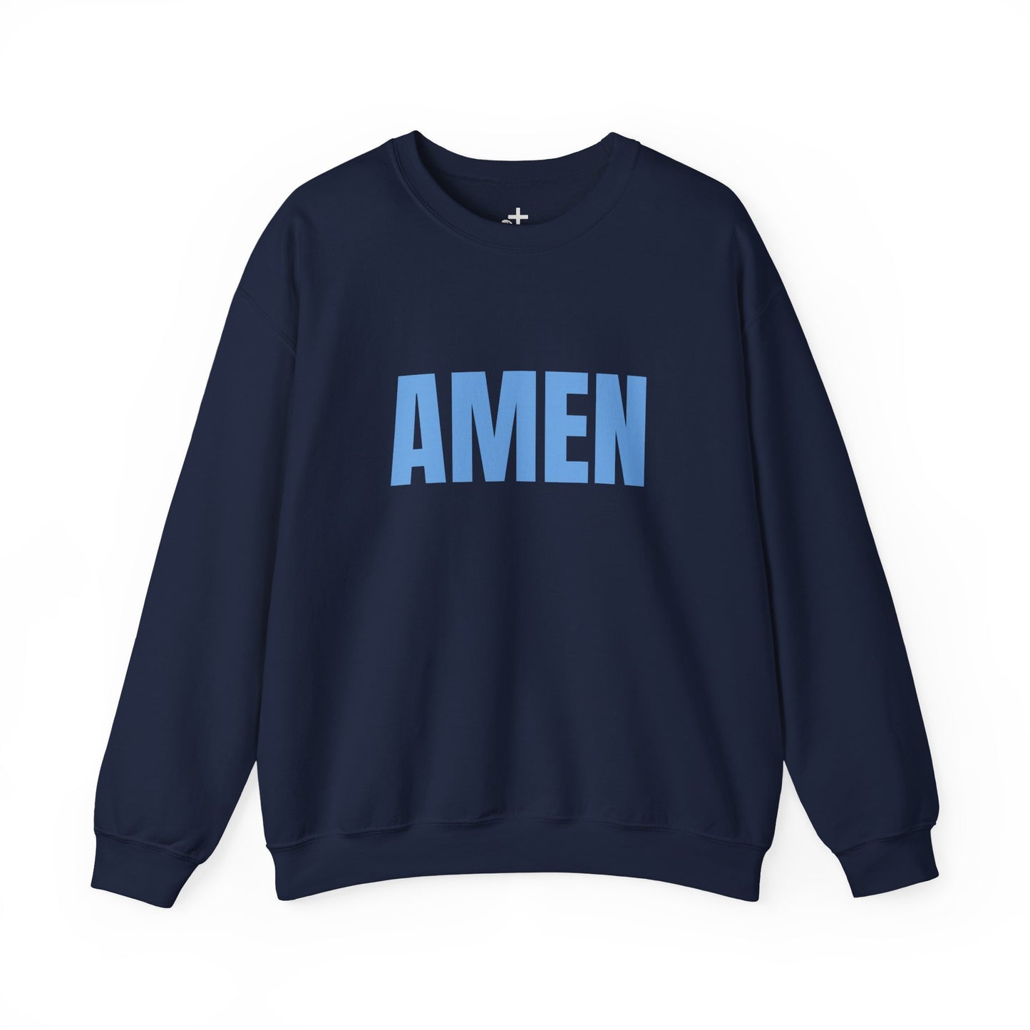 Amen Unisex Heavy Blend™ Crewneck Sweatshirt, Faith Sweatshirt, Christian Apparel, Cozy Gift, Casual Style, Year-Round Wear