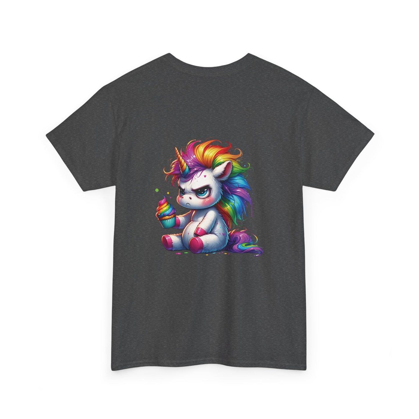 Rainbow Unicorn Heavy Cotton Tee | Fun Gift for Kids, Pride Month Apparel, Cute Animal T-shirt, Birthday Present, Summer Fashion