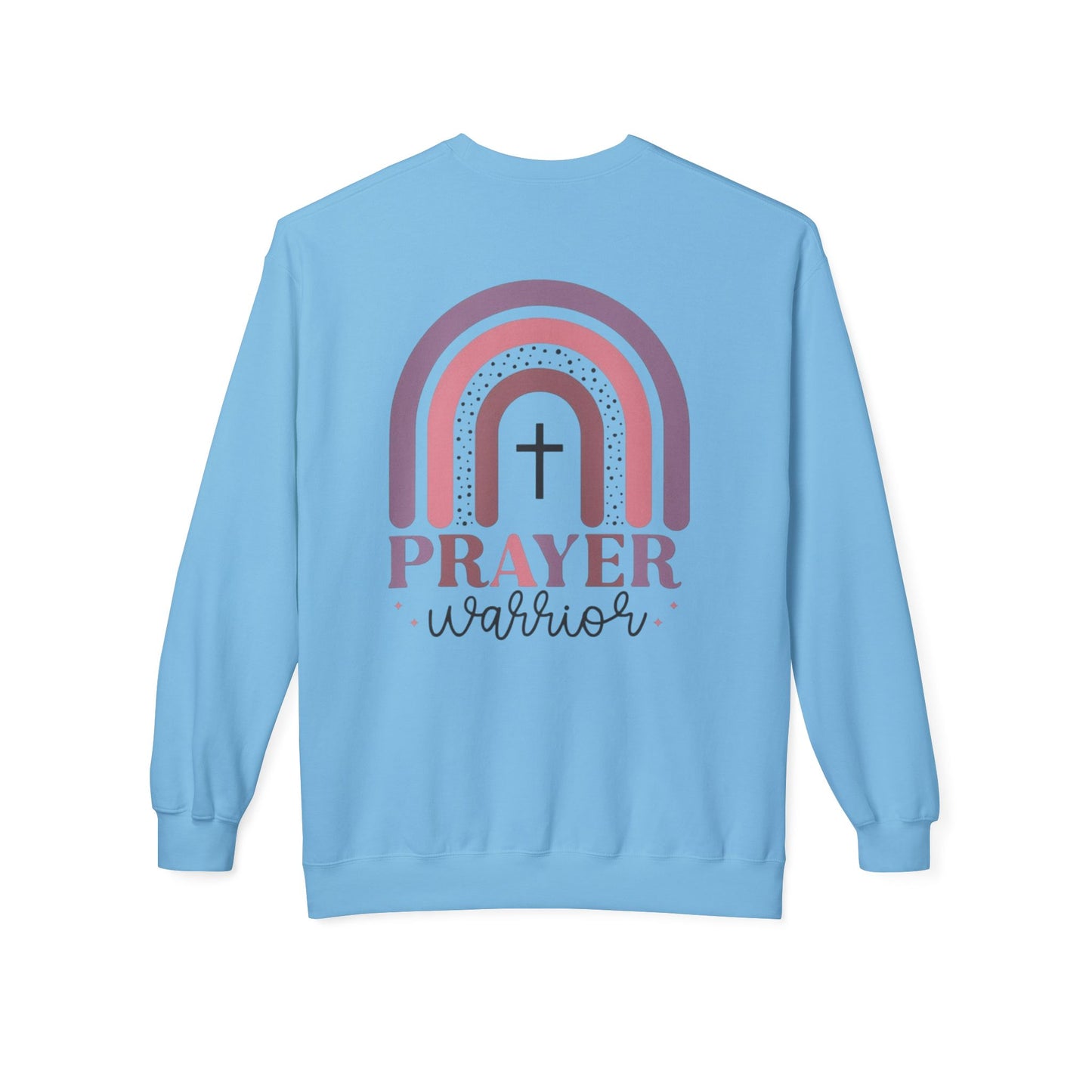 Faith-Inspired Prayer Warrior Sweatshirt, Unisex Crewneck, Cozy Fleece, Perfect for Church, Gift for Believers, Spiritual Fashion