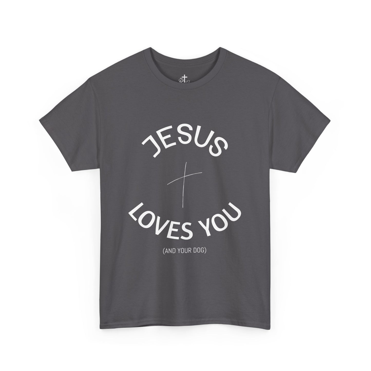 Faith-Inspired Unisex Heavy Cotton Tee - Jesus Loves You Shirt, Christian Gift, Inspirational Apparel, Casual Wear, Church Outing