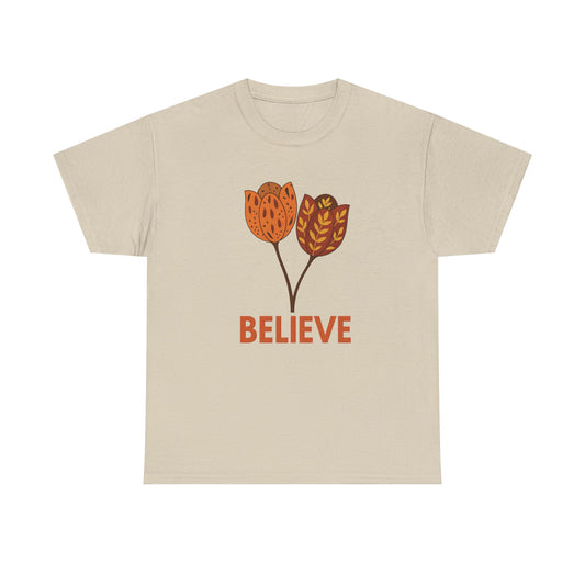 Believe in Yourself Floral Tee, Inspirational Shirt, Motivational Gift, Everyday Wear, Perfect for Spring