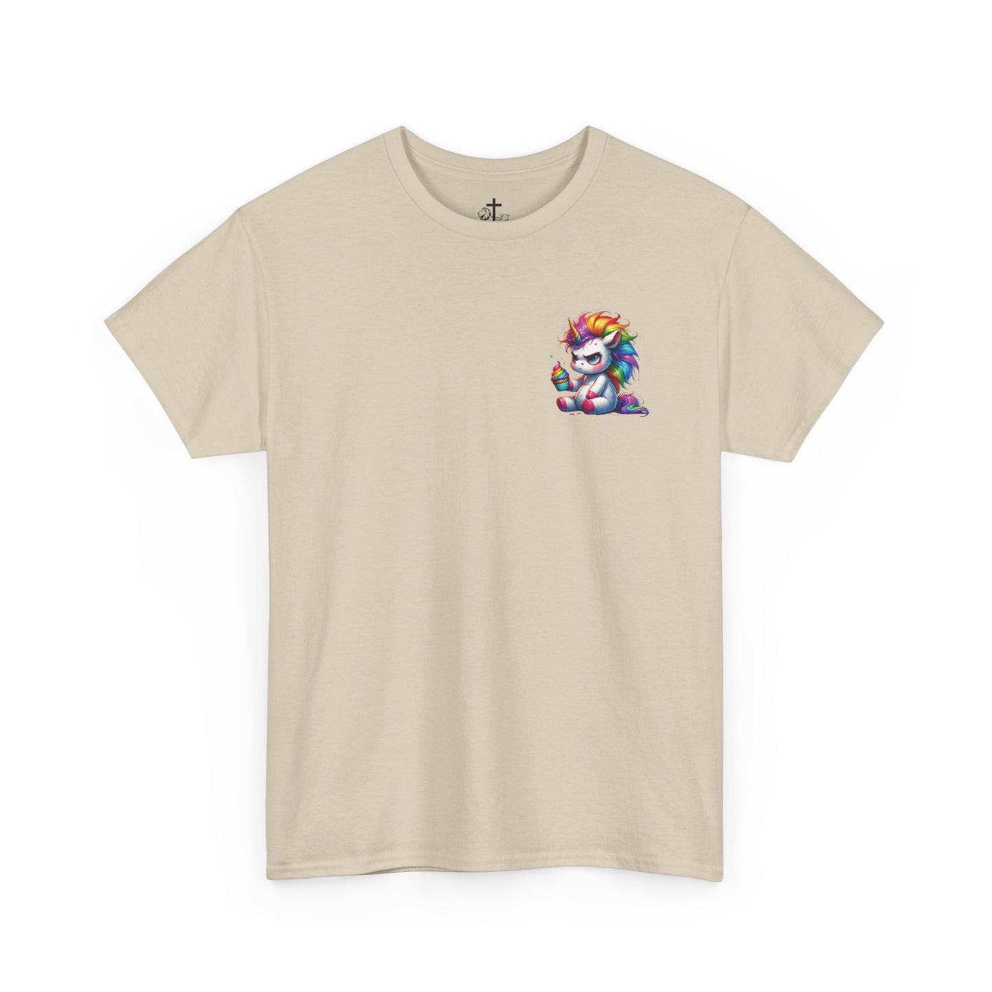 Rainbow Unicorn Heavy Cotton Tee | Fun Gift for Kids, Pride Month Apparel, Cute Animal T-shirt, Birthday Present, Summer Fashion