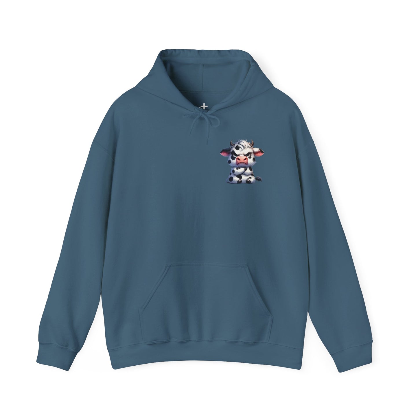 Cute Cow Graphic Hoodie, Cozy Sweatshirt for Animal Lovers, Perfect Gift for Birthdays, Farm-Themed Apparel, Unisex Fashion