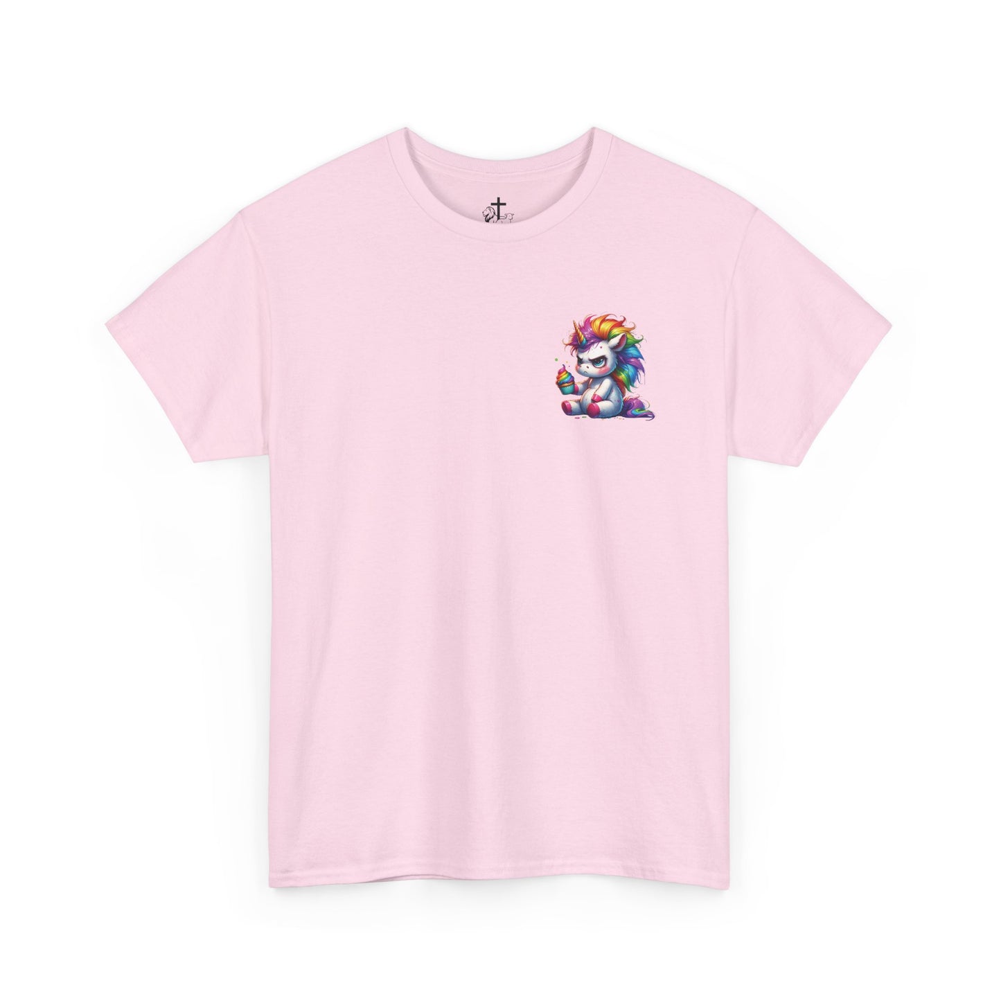 Rainbow Unicorn Heavy Cotton Tee | Fun Gift for Kids, Pride Month Apparel, Cute Animal T-shirt, Birthday Present, Summer Fashion