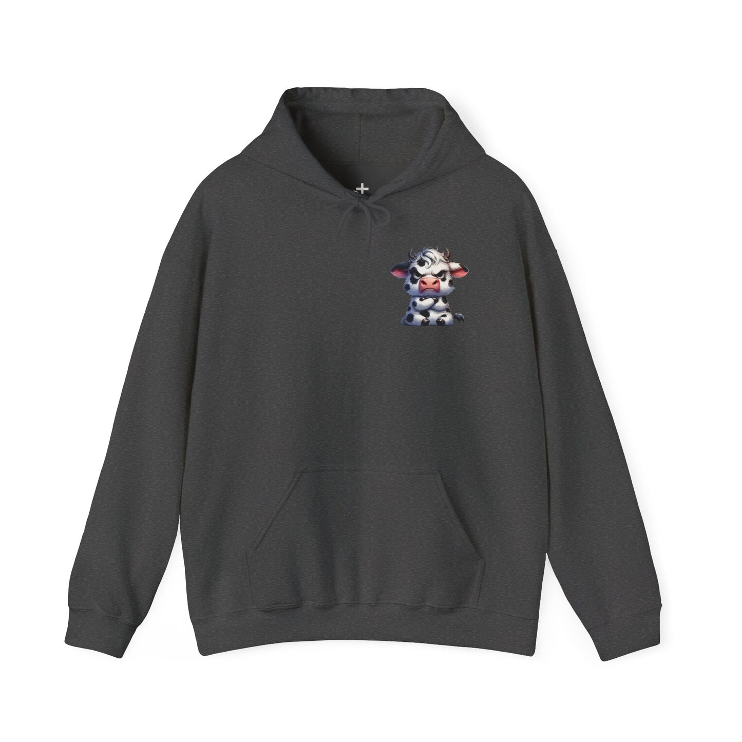 Cute Cow Graphic Hoodie, Cozy Sweatshirt for Animal Lovers, Perfect Gift for Birthdays, Farm-Themed Apparel, Unisex Fashion