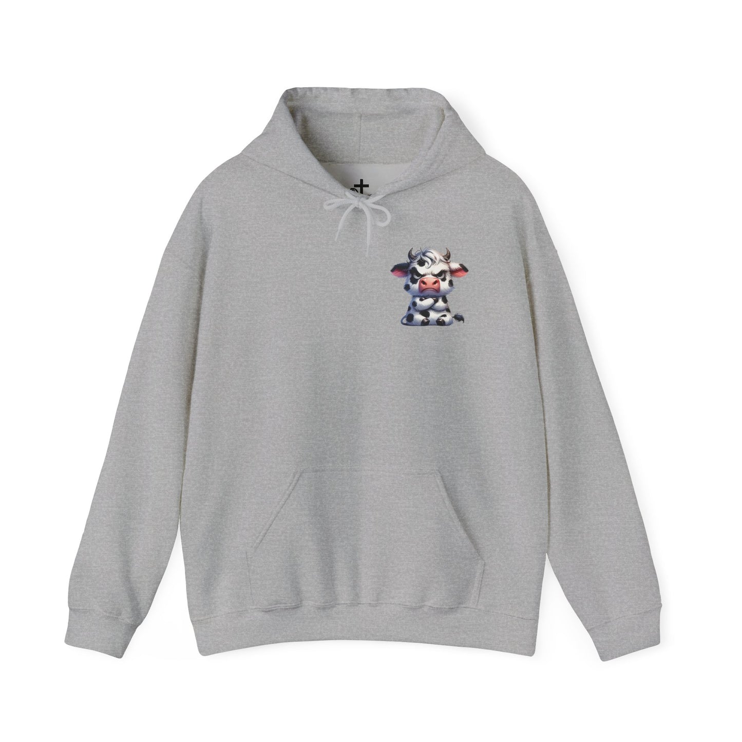 Cute Cow Graphic Hoodie, Cozy Sweatshirt for Animal Lovers, Perfect Gift for Birthdays, Farm-Themed Apparel, Unisex Fashion
