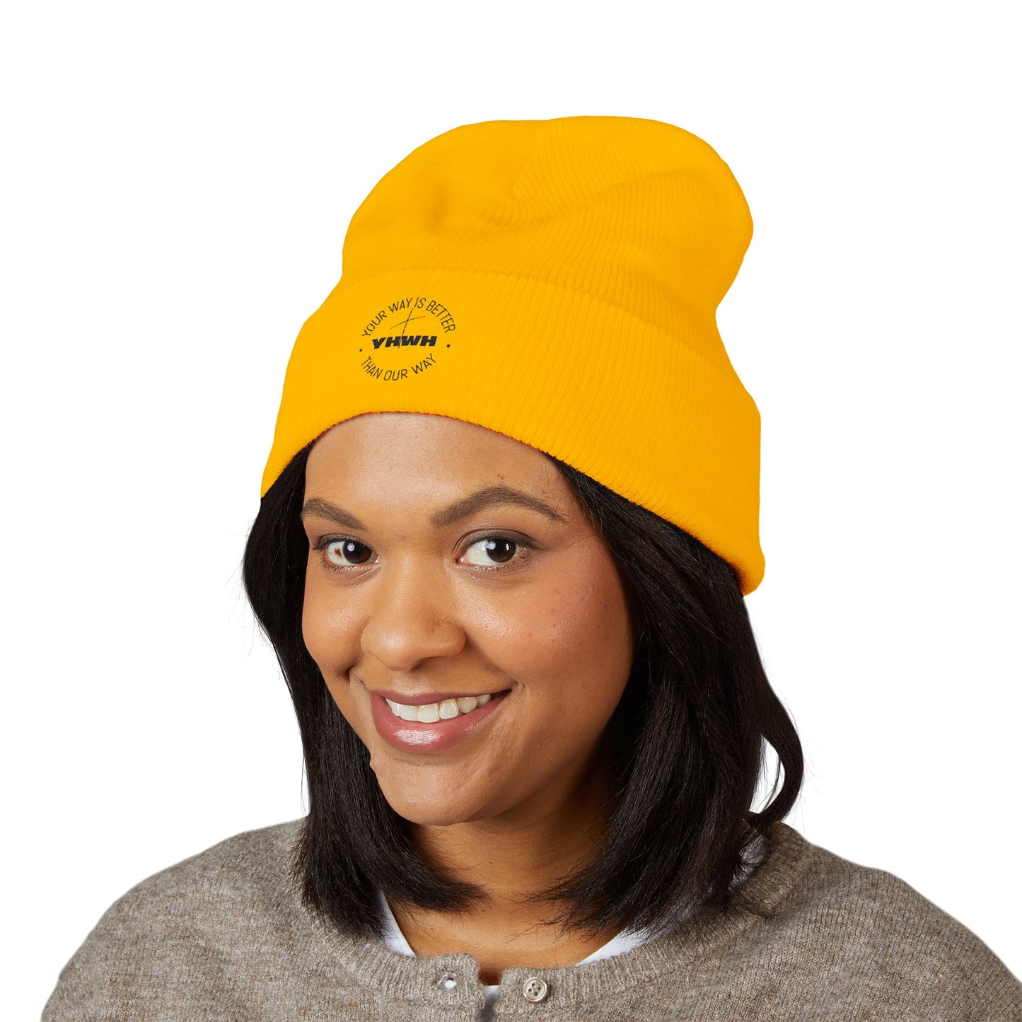 Embroidered Classic Cuffed Beanie - Stylish Winter Accessory, Unisex Knit Cap, Cozy Headwear for All Occasions, Perfect Gift for Him/Her