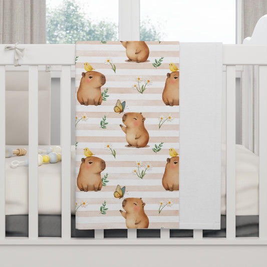 Adorable Guinea Pig Fleece Baby Blanket | Cozy Infant Throw for Nursery, Baby Shower Gift, Cute Animal Decor, Soft Snuggle Wrap