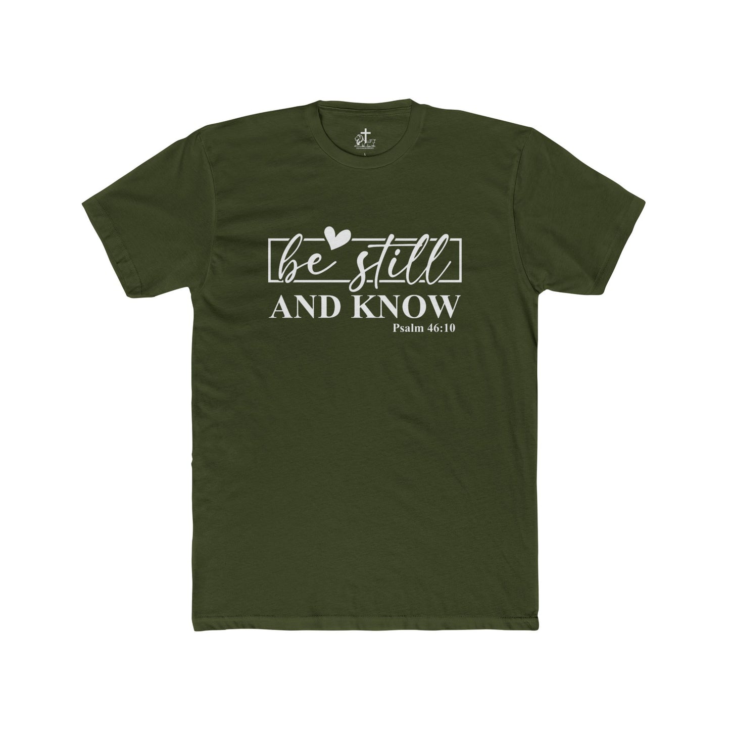 Inspirational Unisex Cotton Crew Tee - Be Still and Know, Faith Shirt, Christian Gift, Relaxed Fit, Everyday Wear