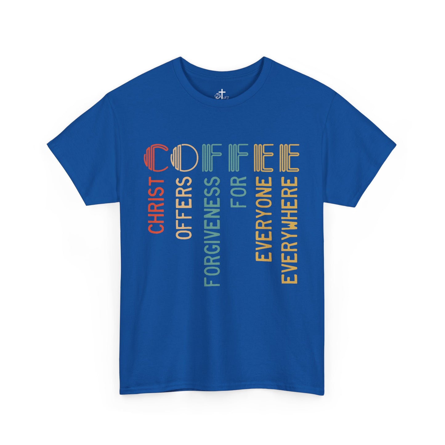 Inspirational Coffee Tee - Christ Offers Forgiveness, Unisex Heavy Cotton T-Shirt, Christian Apparel, Gift for Coffee Lovers, [...]