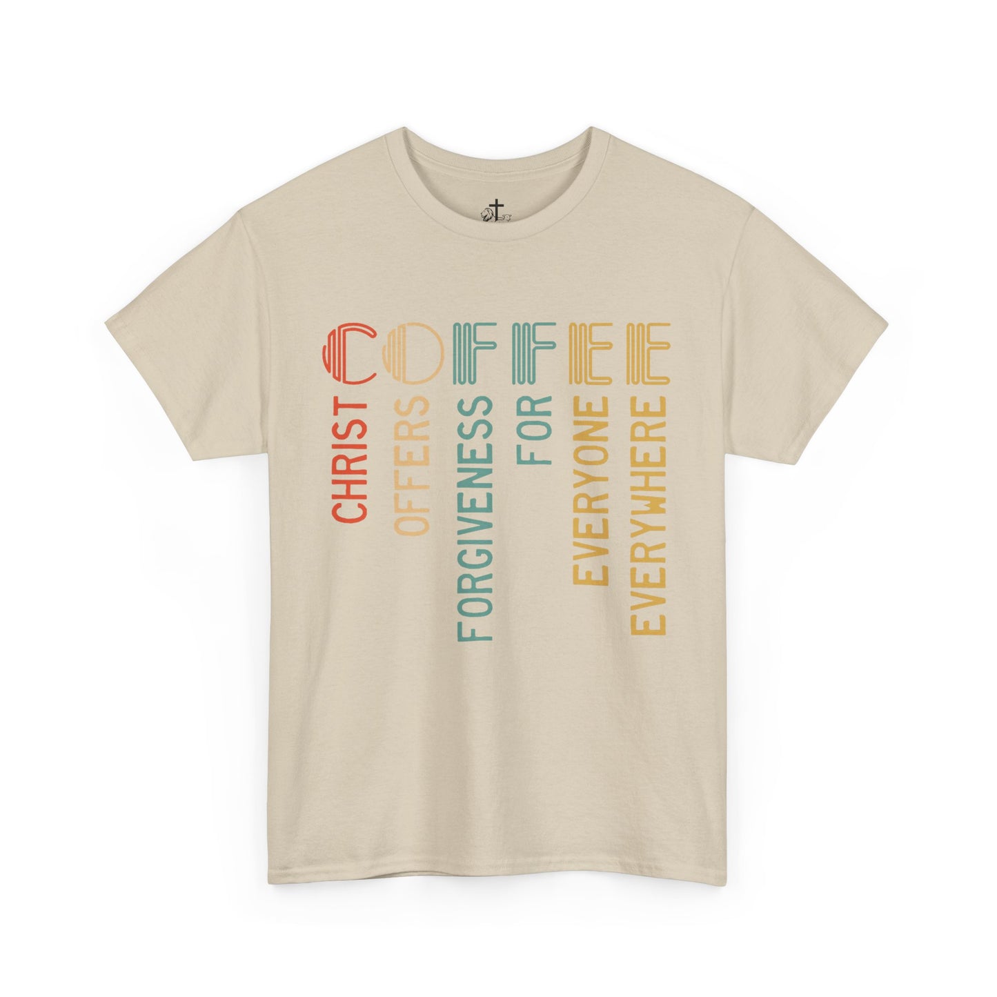 Inspirational Coffee Tee - Christ Offers Forgiveness, Unisex Heavy Cotton T-Shirt, Christian Apparel, Gift for Coffee Lovers, [...]