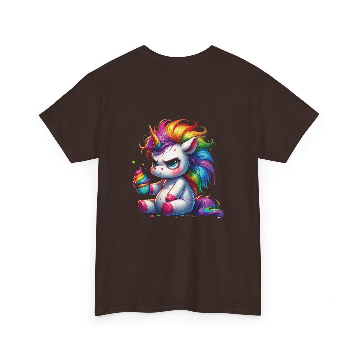 Rainbow Unicorn Heavy Cotton Tee | Fun Gift for Kids, Pride Month Apparel, Cute Animal T-shirt, Birthday Present, Summer Fashion