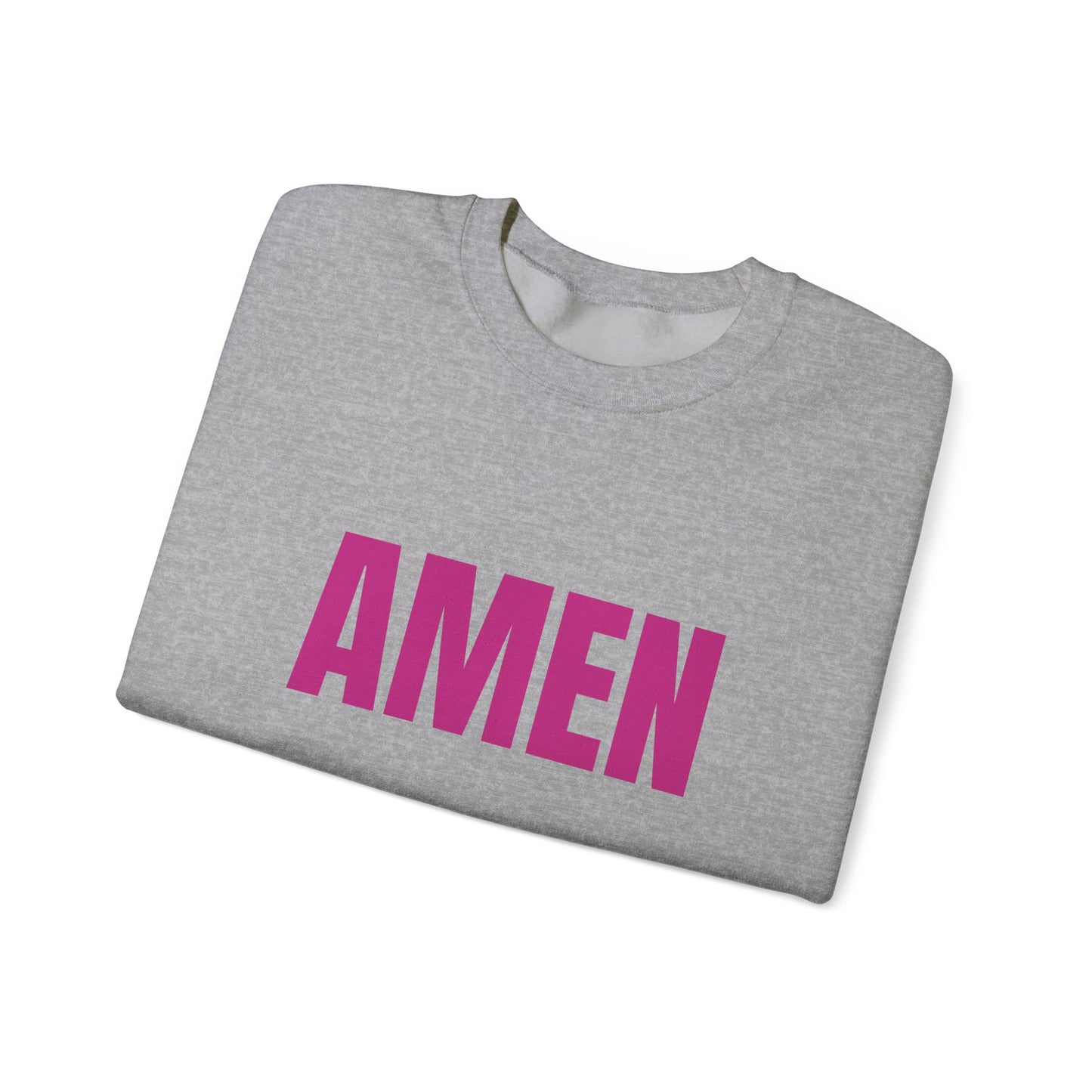 Amen Unisex Heavy Blend™ Crewneck Sweatshirt, Faith Sweatshirt, Christian Apparel, Cozy Gift, Casual Style, Year-Round Wear