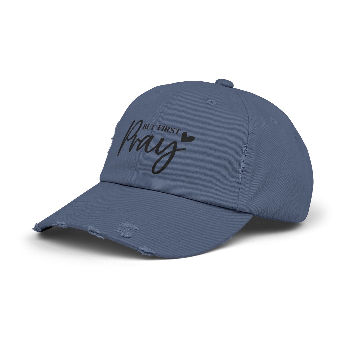 Unisex Distressed Cap with Inspirational 'But First Pray' Design, Thoughtful Gift for Faith Lovers, Casual Accessories for Daily Wear, [...]