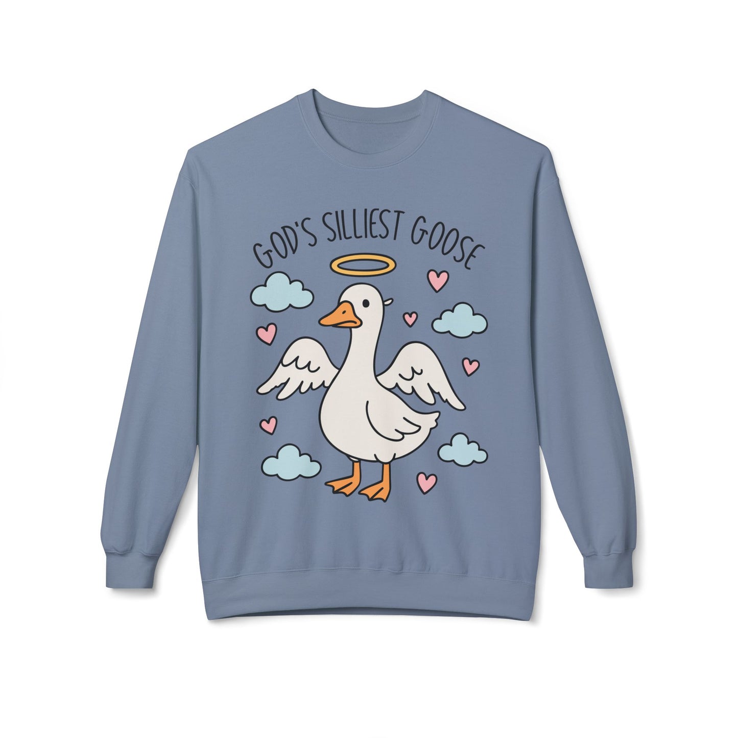 God's Silliest Goose Crewneck Sweatshirt, Funny Sweatshirt, Unisex Pullover, Gift for Animal Lovers, Quirky Casualwear