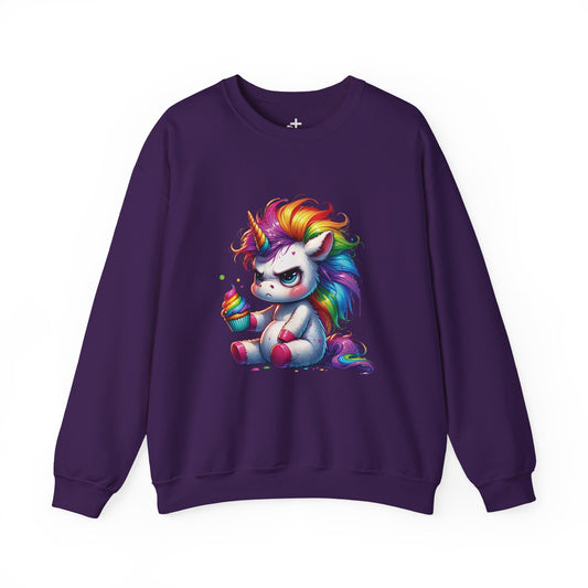 Rainbow Unicorn Crewneck Sweatshirt, Cute Animal Sweatshirt, Kids & Adults Sweatshirt, Colorful Gift, Fun Sweatshirt for Birthday