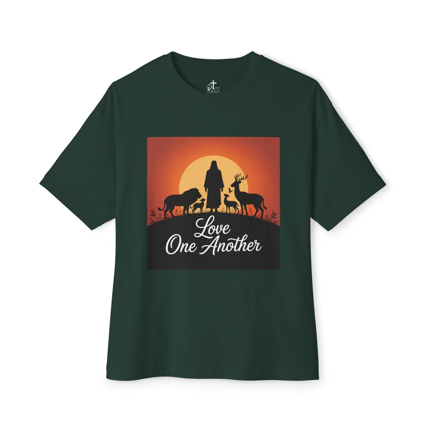 Unisex Oversized Tee with 'Love One Another' Design, Cozy Casual Wear, Gift for friends, Everyday Relaxed Top, Christian Apparel