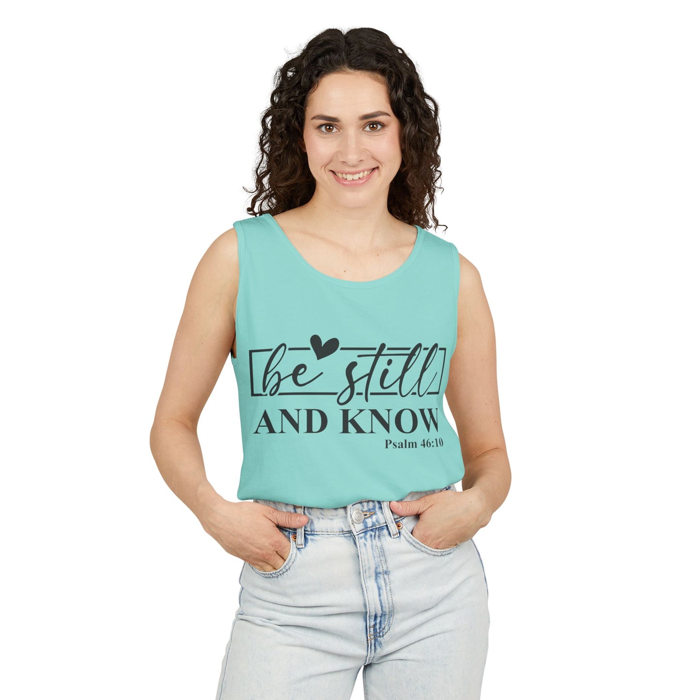Faith-Inspiring Unisex Tank Top, Summer Apparel, Inspirational Gift, Bible Verse Top, Relaxed Fit, Perfect for Church Events