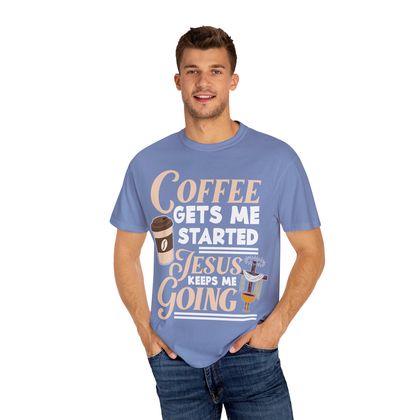 Coffee Jesus Unisex T-Shirt, Casual Graphic Tee, Christian Shirt Gift, Relaxed Fit Top, Gift for Coffee Lovers