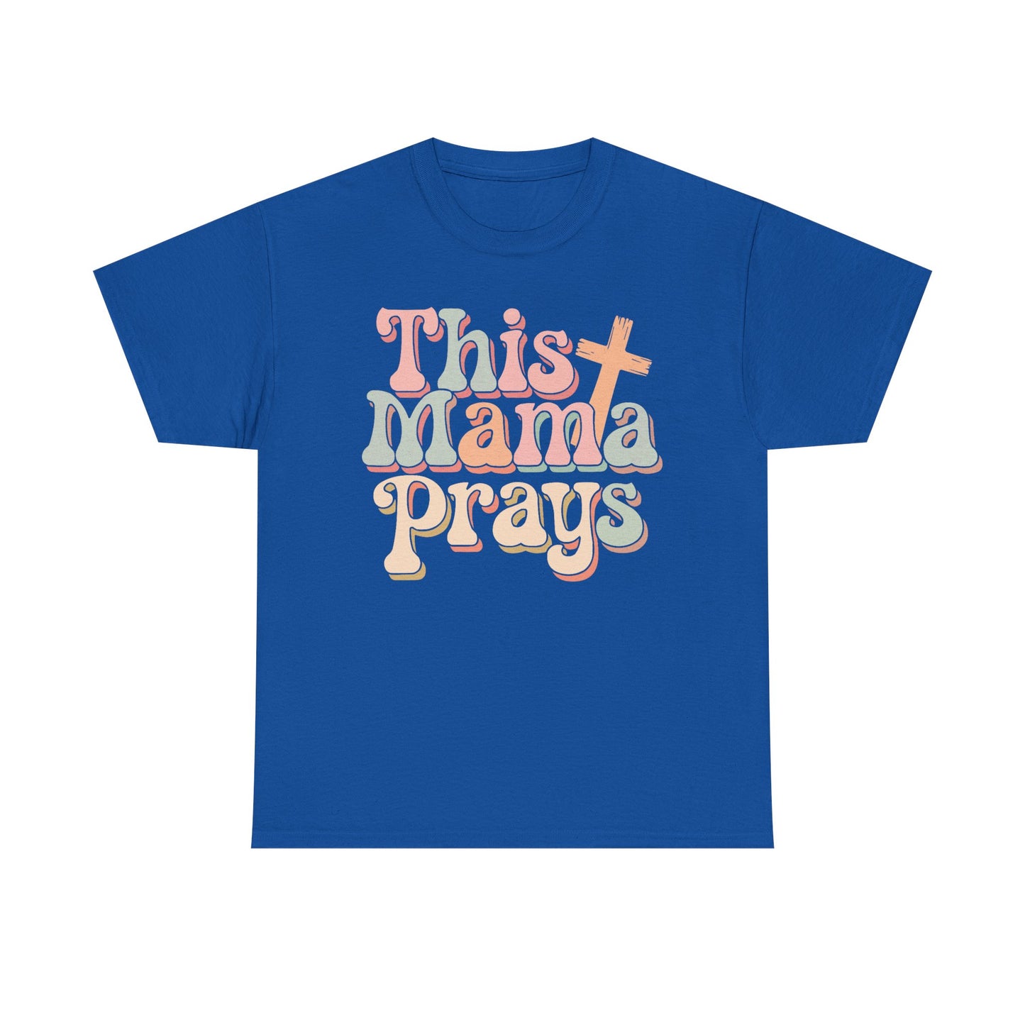 Faith-Inspired Mama Tee, This Mama Prays Shirt, Gift for Moms, Christian Apparel, Casual T-Shirt, Spiritual Wear