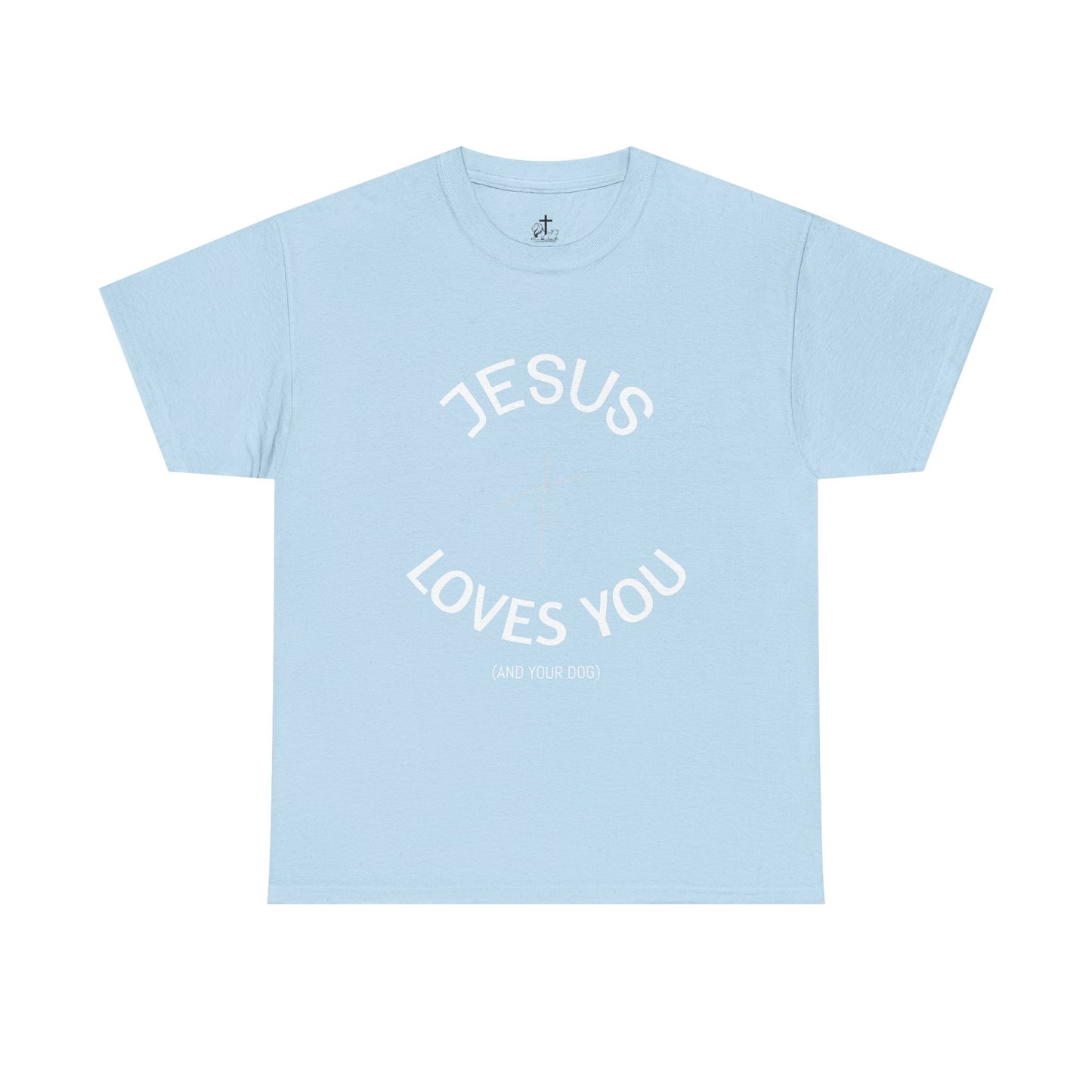 Faith-Inspired Unisex Heavy Cotton Tee - Jesus Loves You Shirt, Christian Gift, Inspirational Apparel, Casual Wear, Church Outing