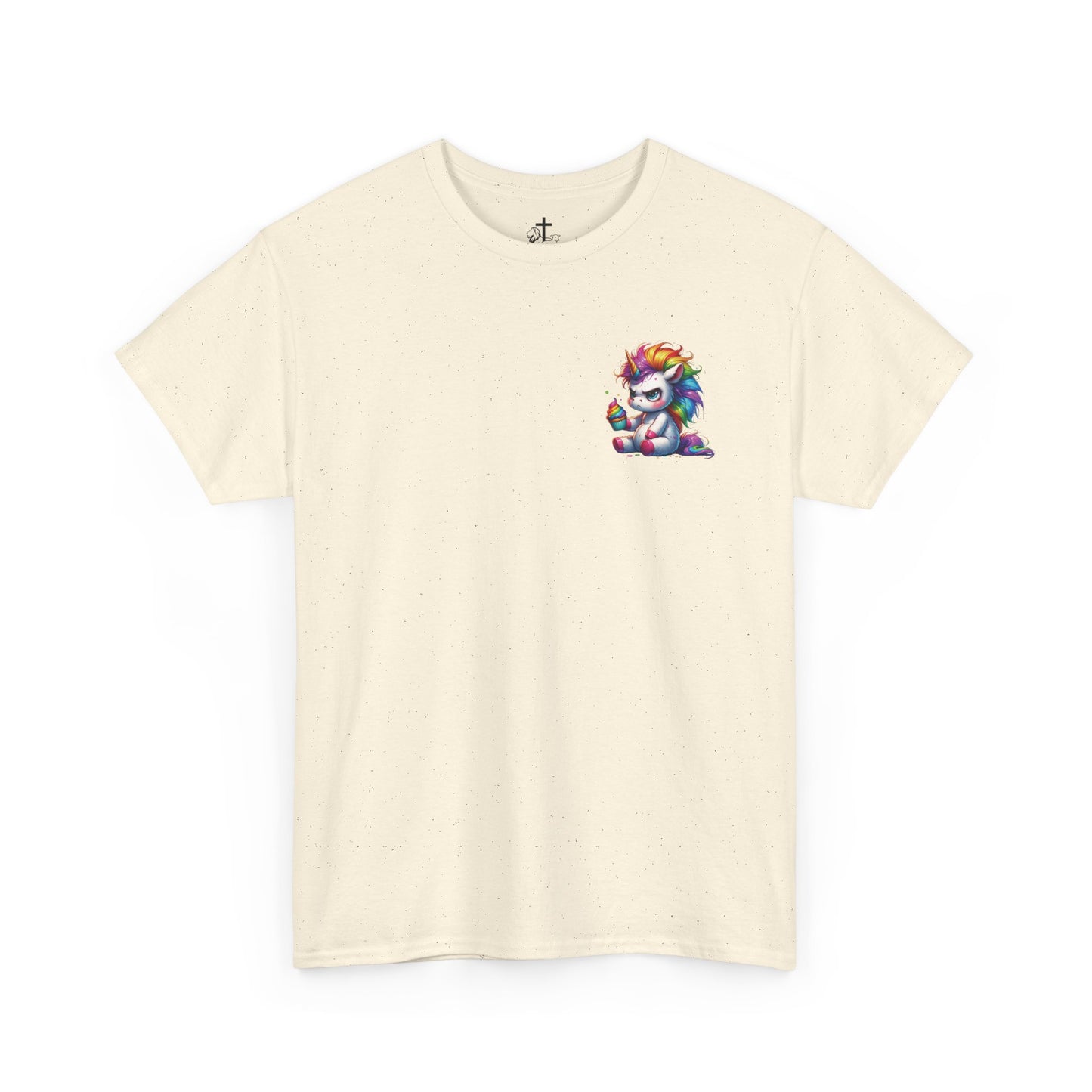 Rainbow Unicorn Heavy Cotton Tee | Fun Gift for Kids, Pride Month Apparel, Cute Animal T-shirt, Birthday Present, Summer Fashion