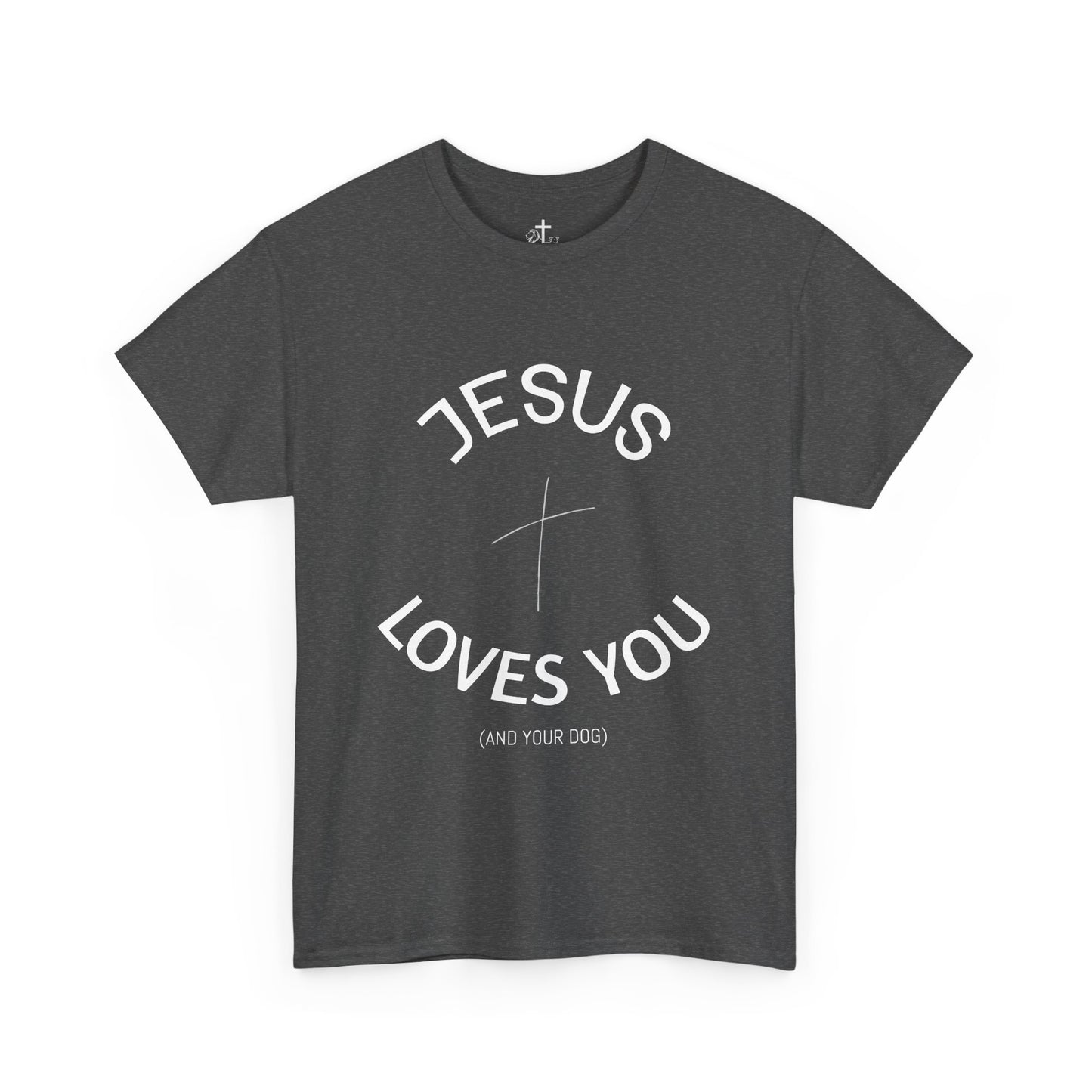 Faith-Inspired Unisex Heavy Cotton Tee - Jesus Loves You Shirt, Christian Gift, Inspirational Apparel, Casual Wear, Church Outing